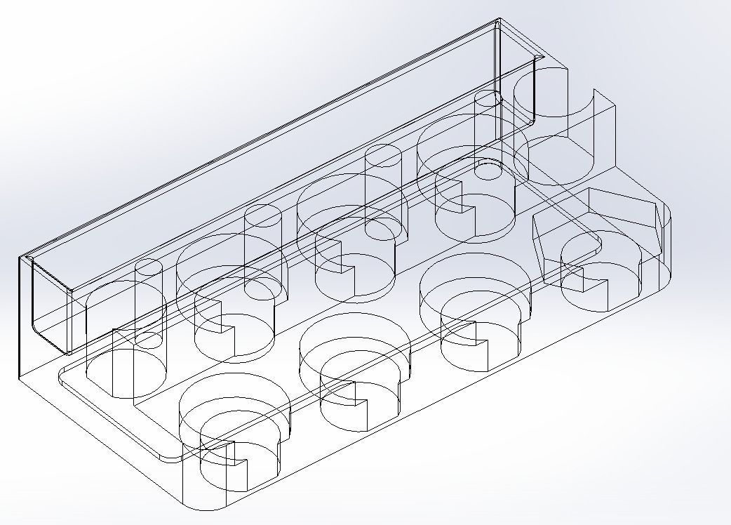 Hobby paint bottle organizer 3D print model_2