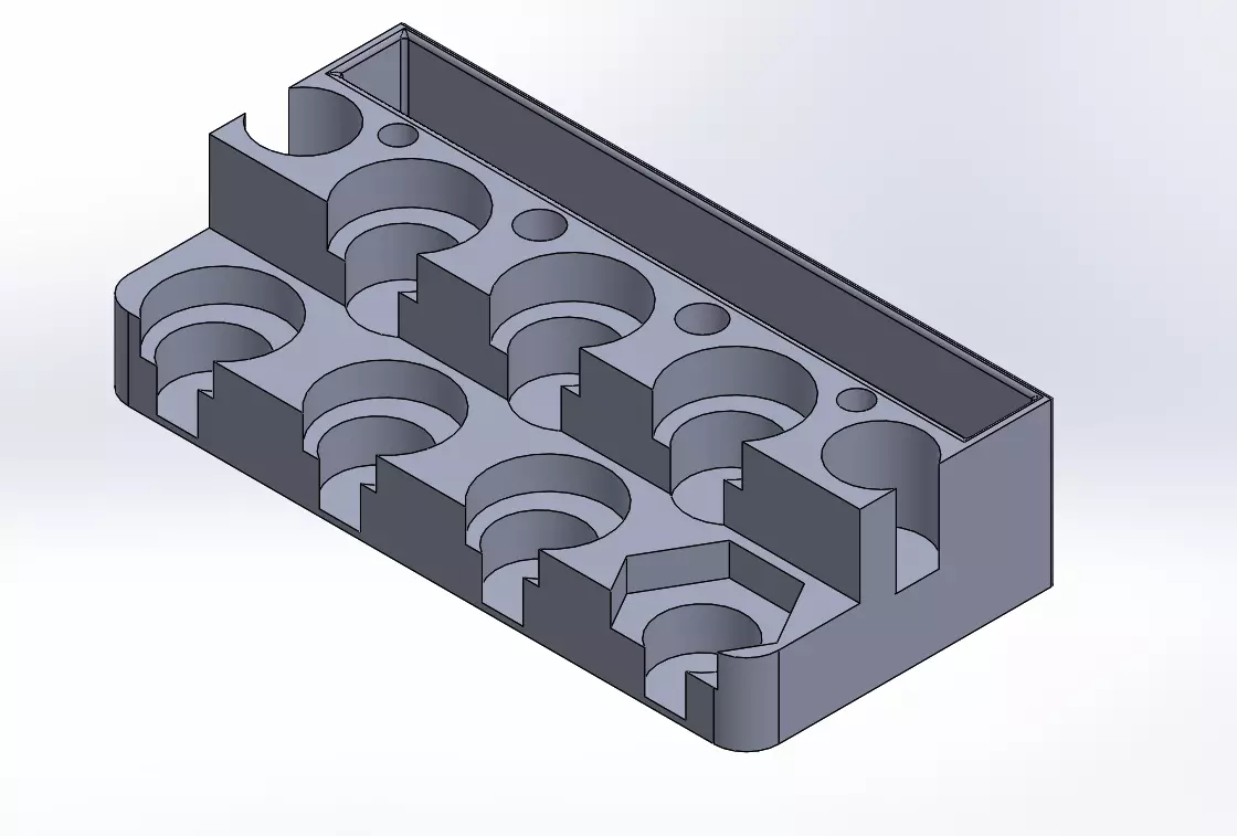 Hobby paint bottle organizer 3D print model_0