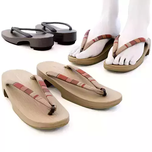 Ukon Geta Set for Women - Japanese Wooden Clogs