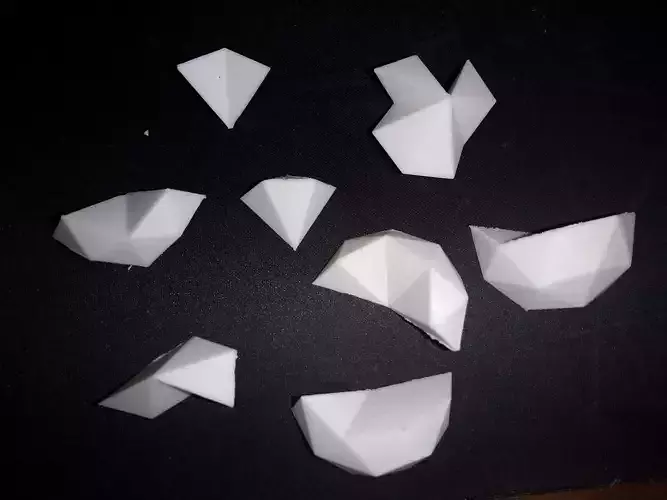 3d puzzle for hexecontahedron 02 3D print model EASY