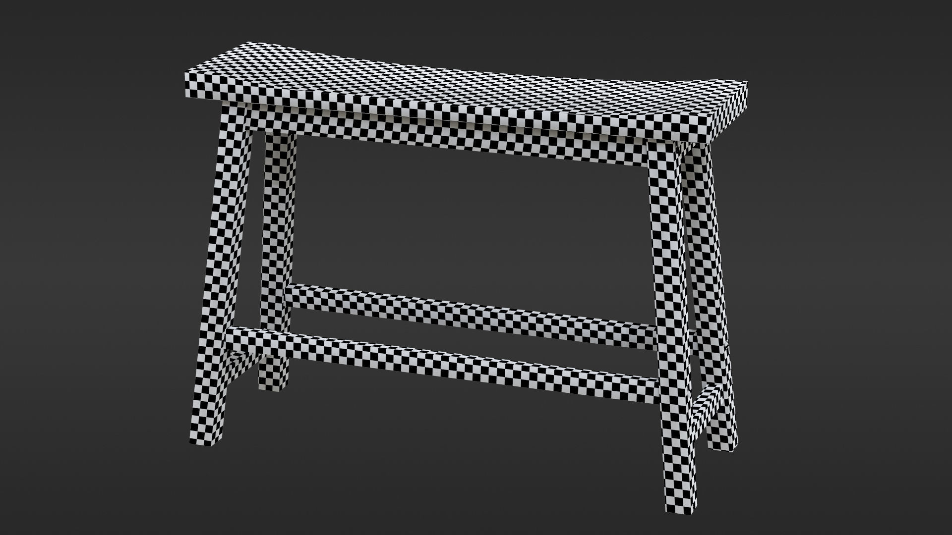 Wooden Bench Free low-poly 3D model_1