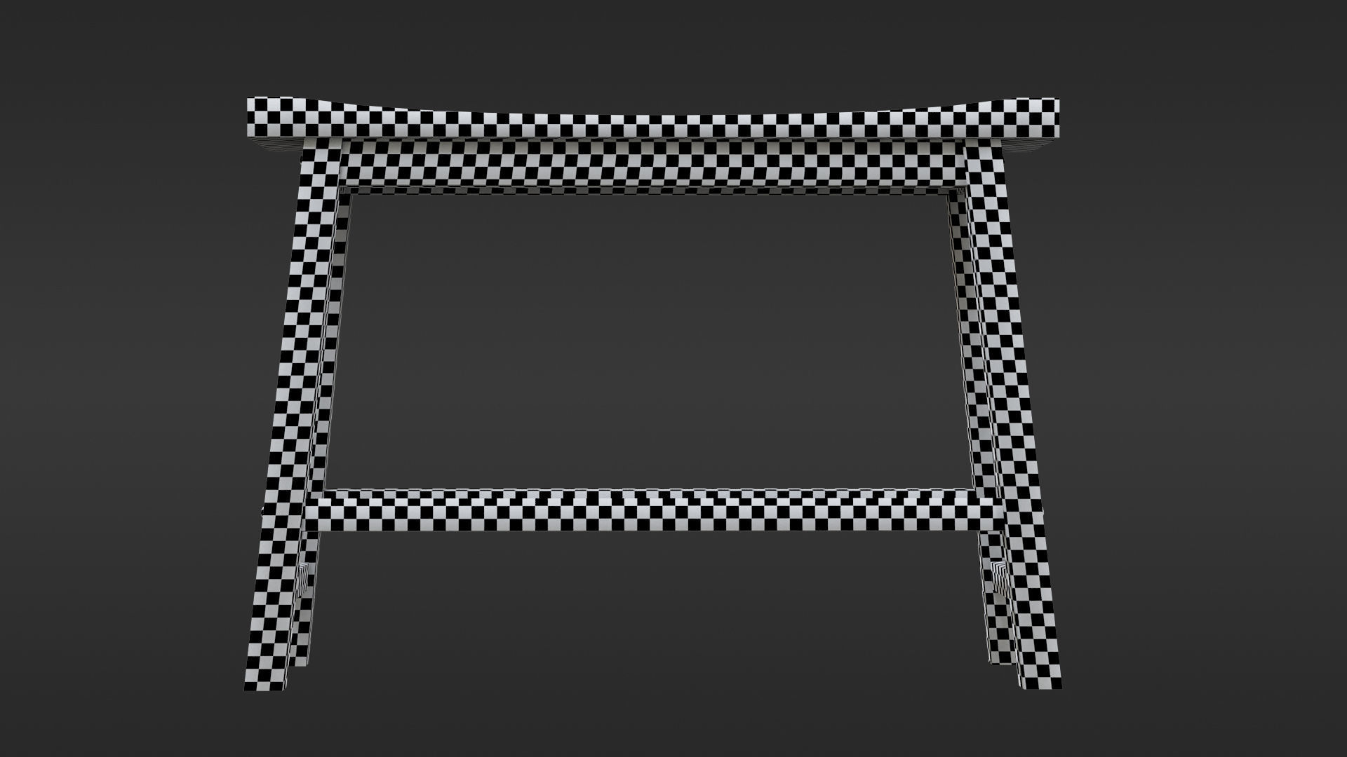 Wooden Bench Free low-poly 3D model_7