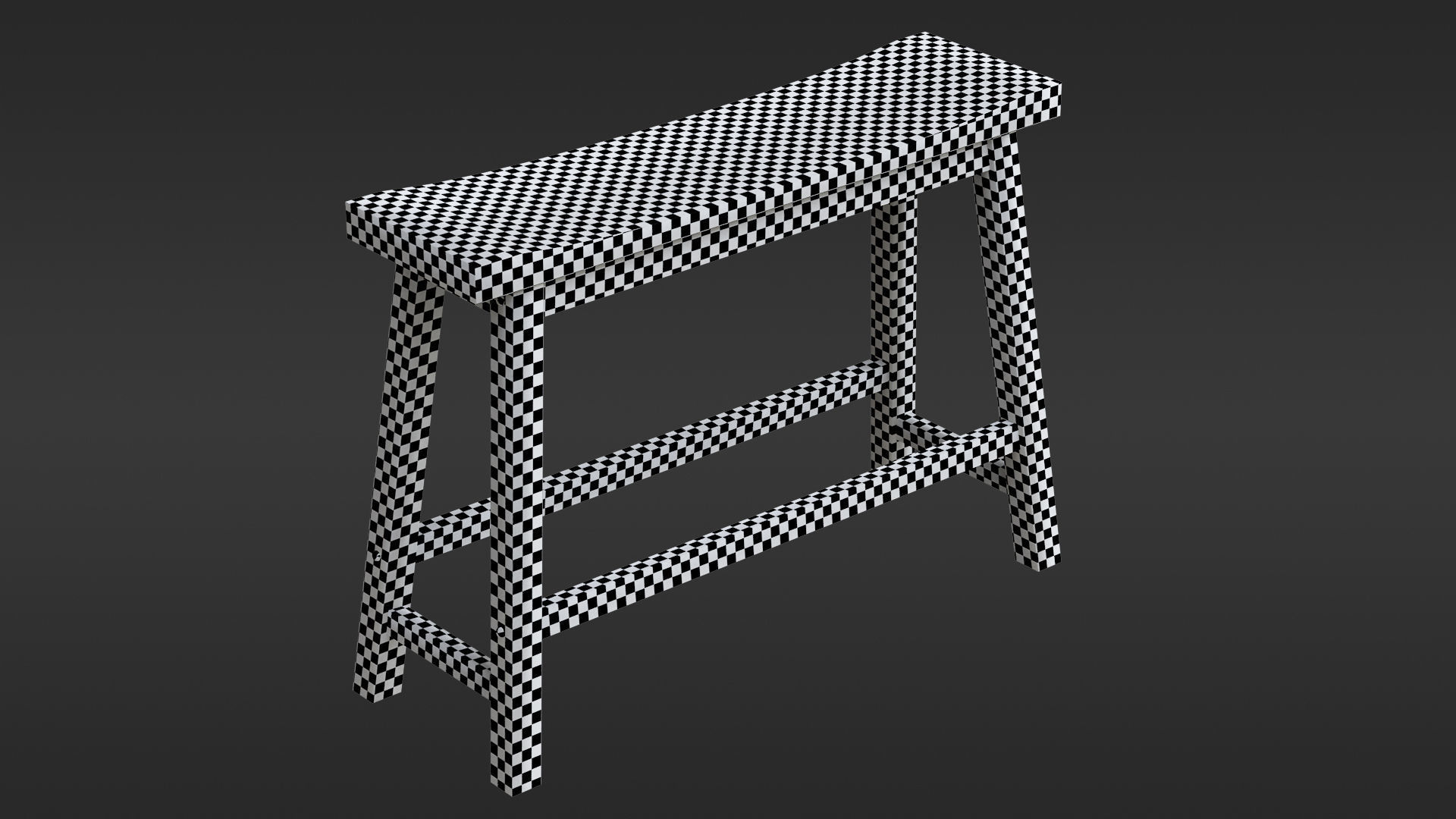 Wooden Bench Free low-poly 3D model_4