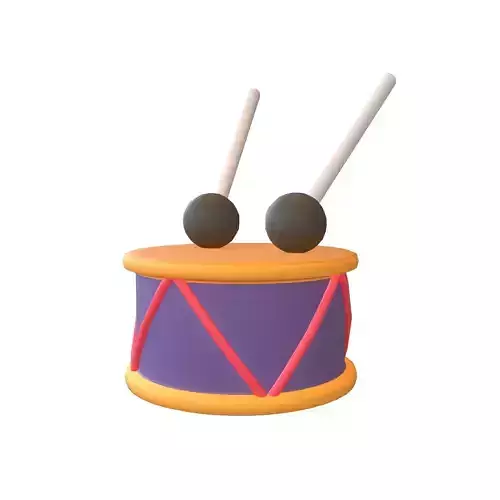 Cartoon Drum v1 001