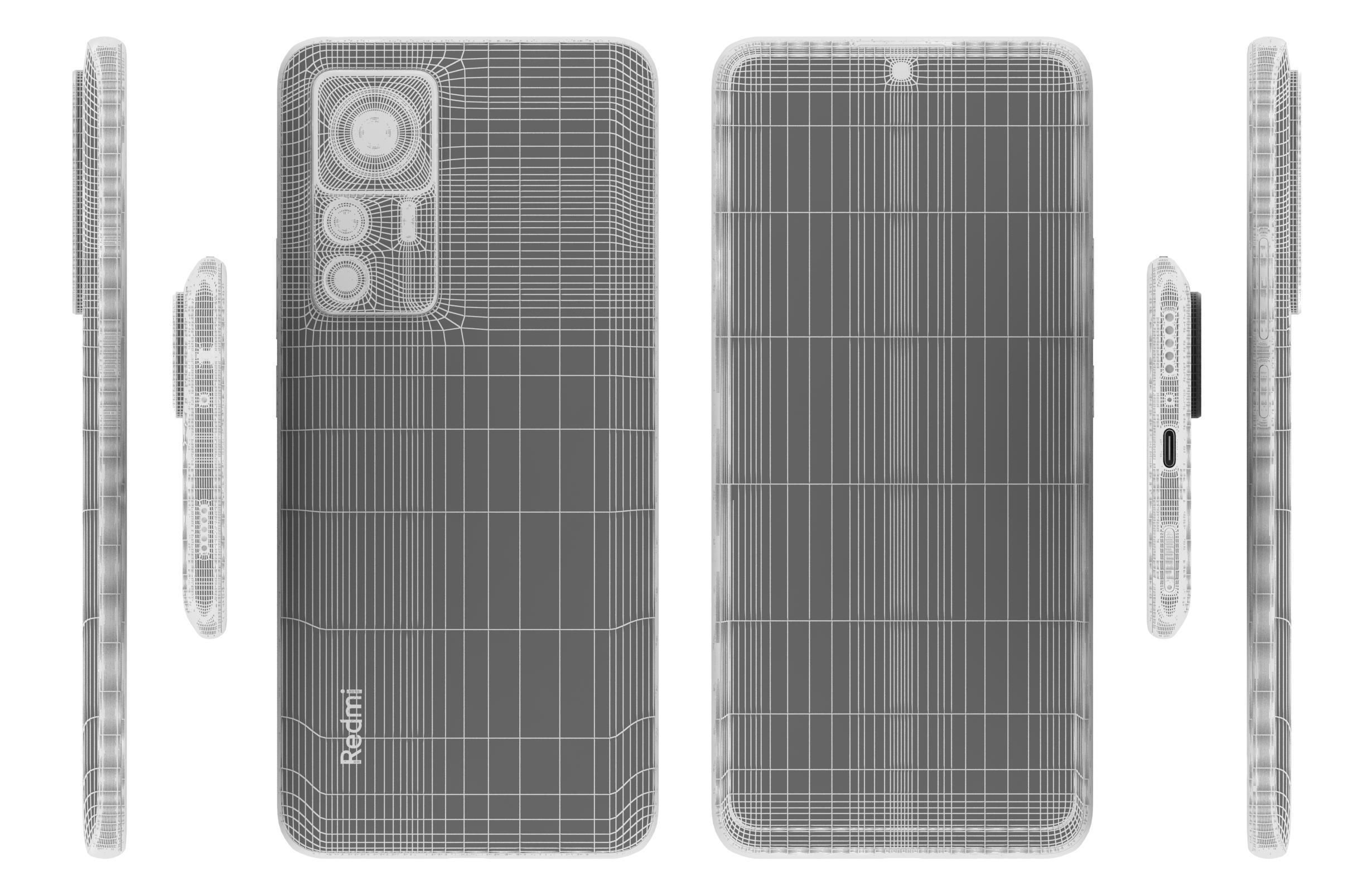 Xiaomi Redmi K50 Ultra White 3D model_17