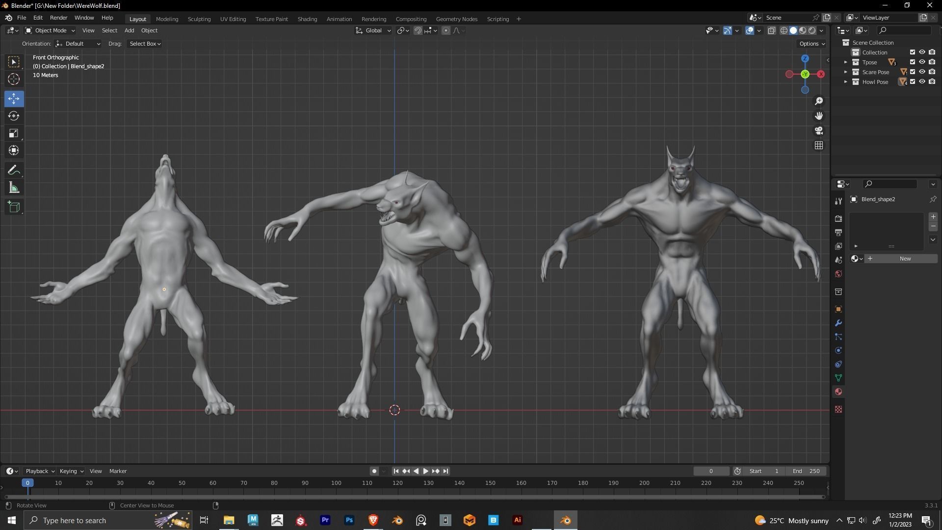 An American Werewolf in London Nightmare Demon Werewolf Soft Vinyl Figure, image size:1920x1080