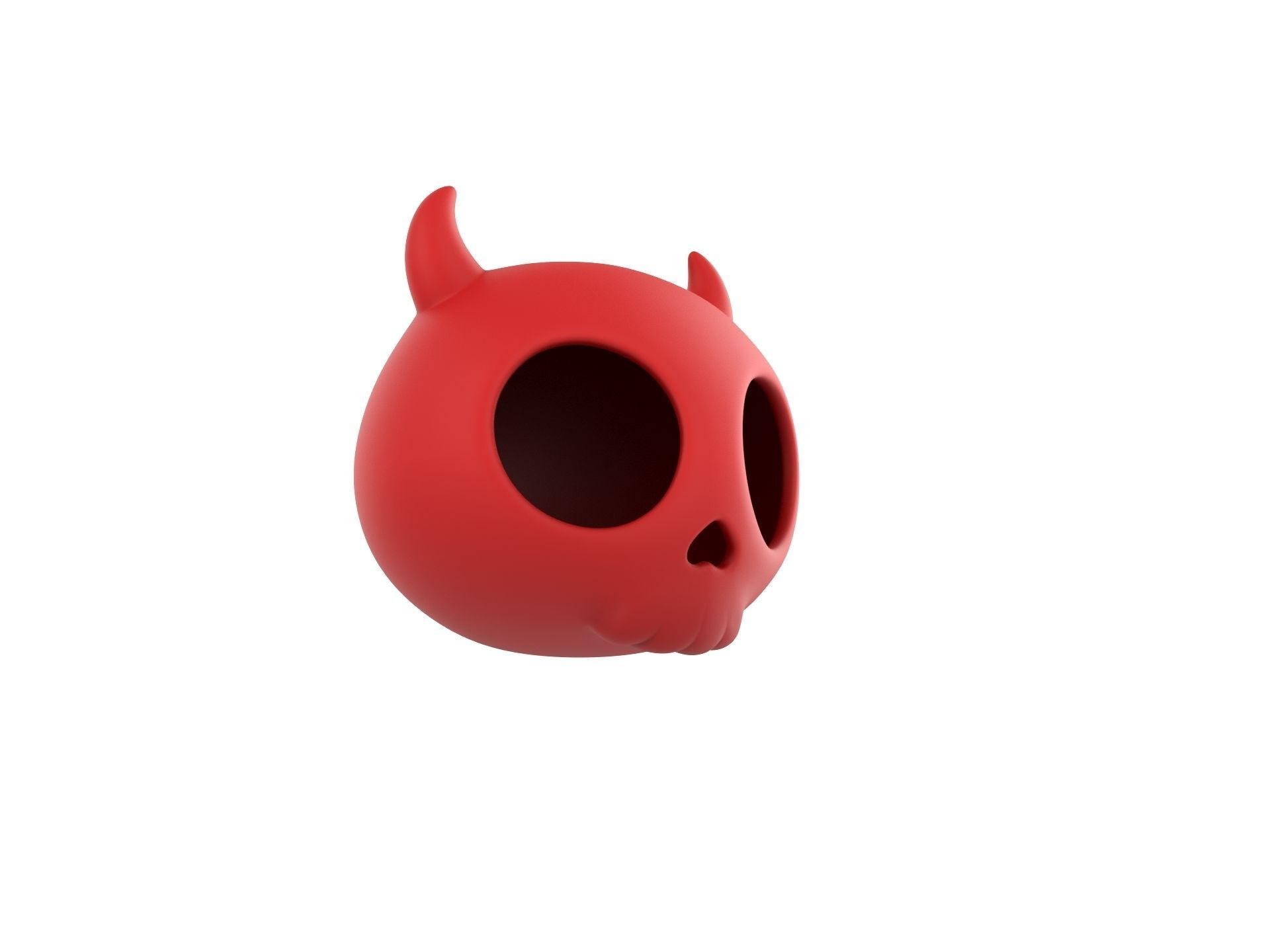 Cartoon Devil Skull 3D model_2