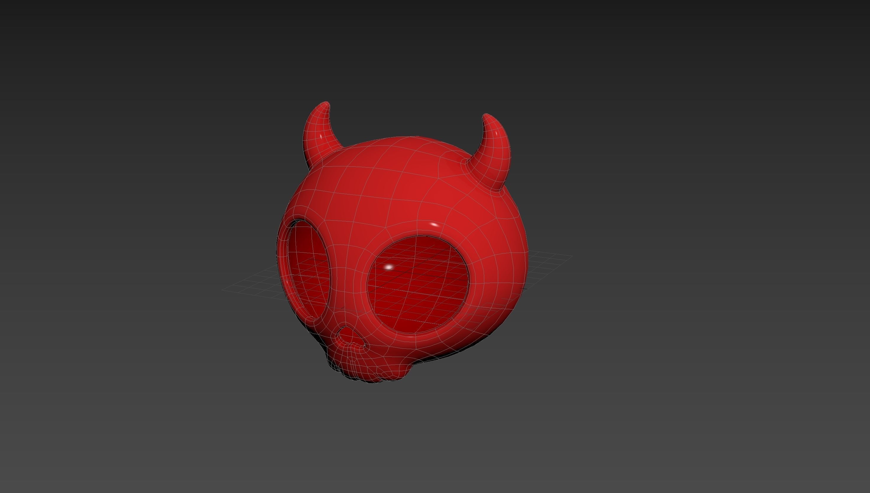 Cartoon Devil Skull 3D model_26
