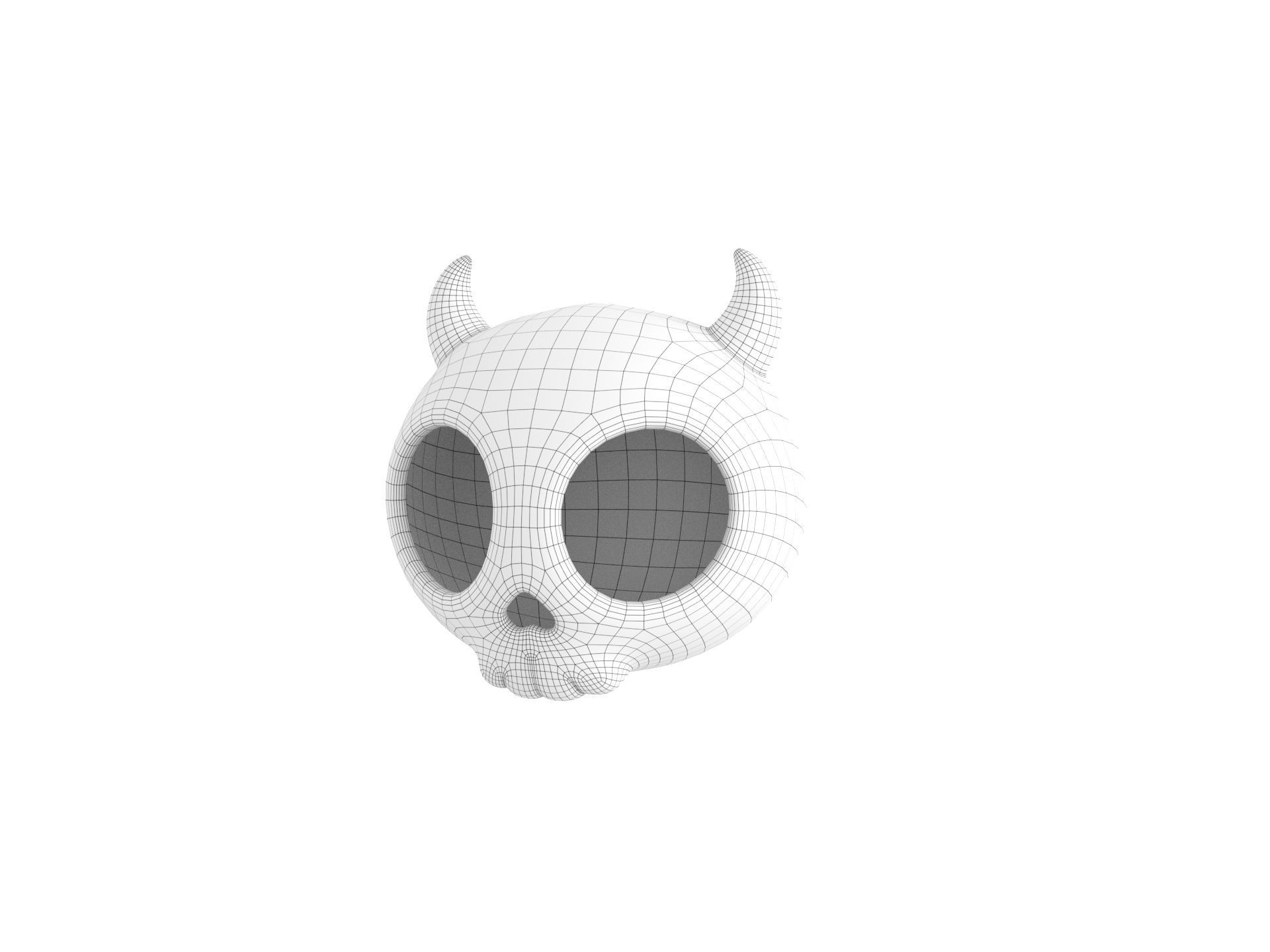 Cartoon Devil Skull 3D model_24