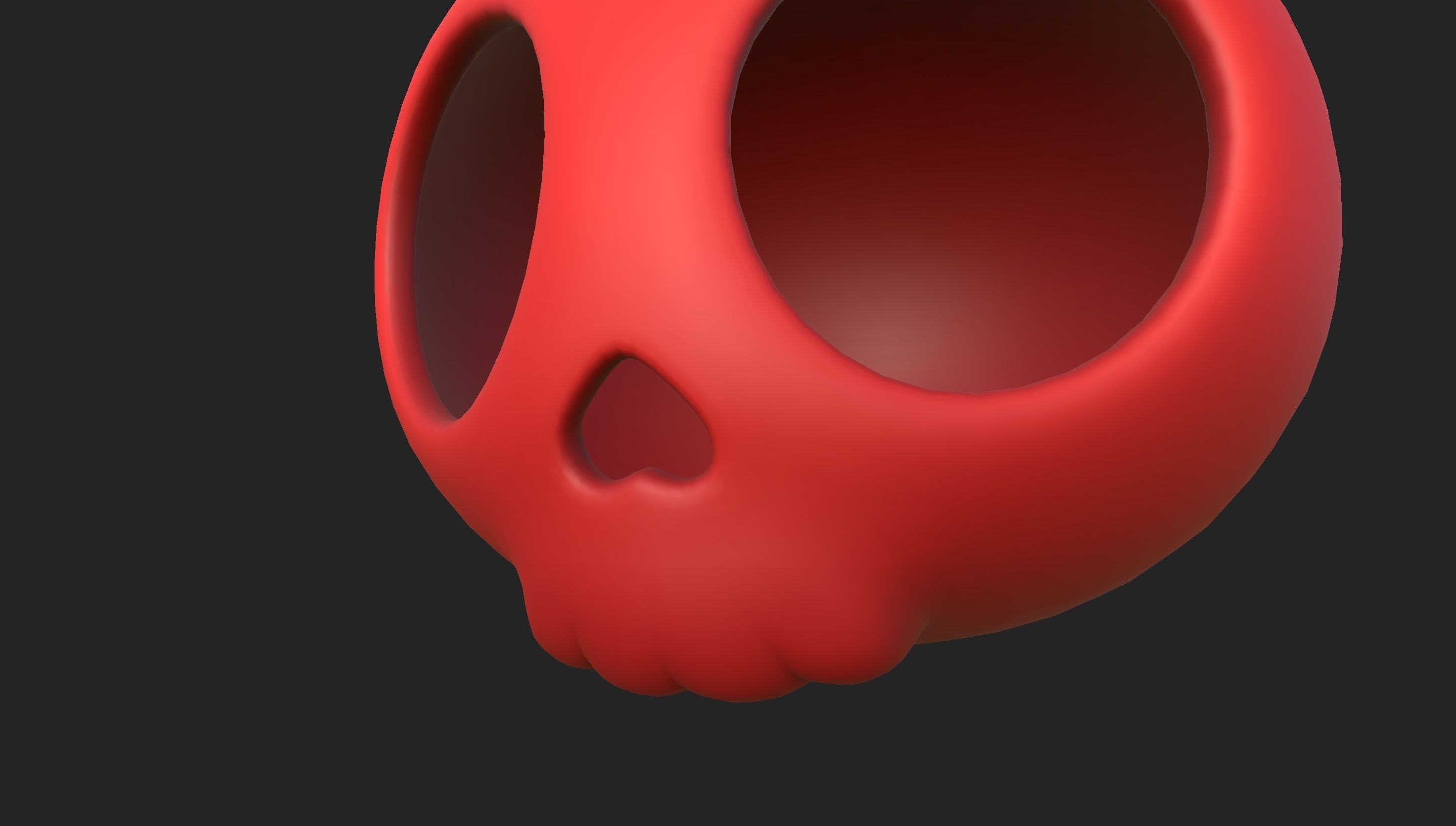 Cartoon Devil Skull 3D model_12