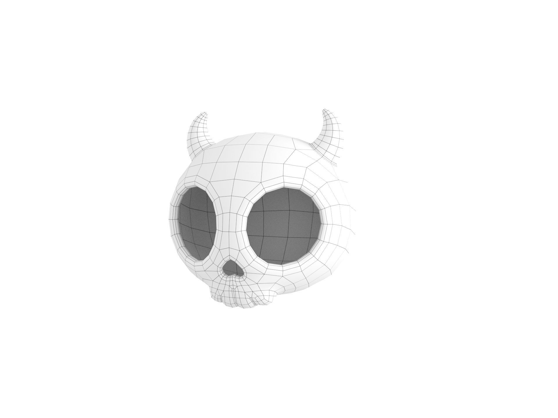 Cartoon Devil Skull 3D model_23