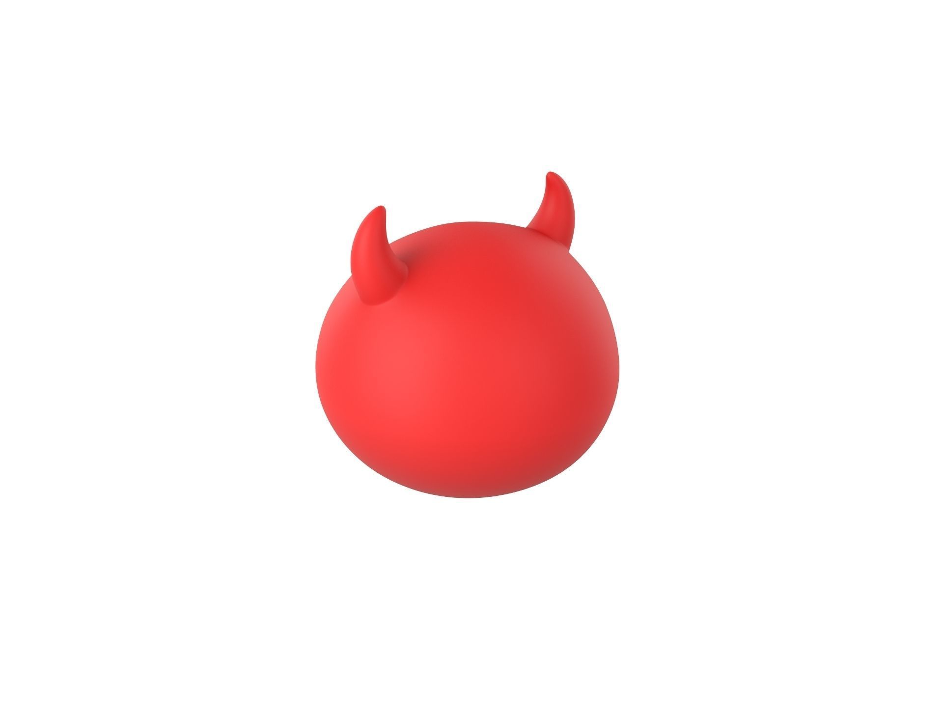 Cartoon Devil Skull 3D model_6