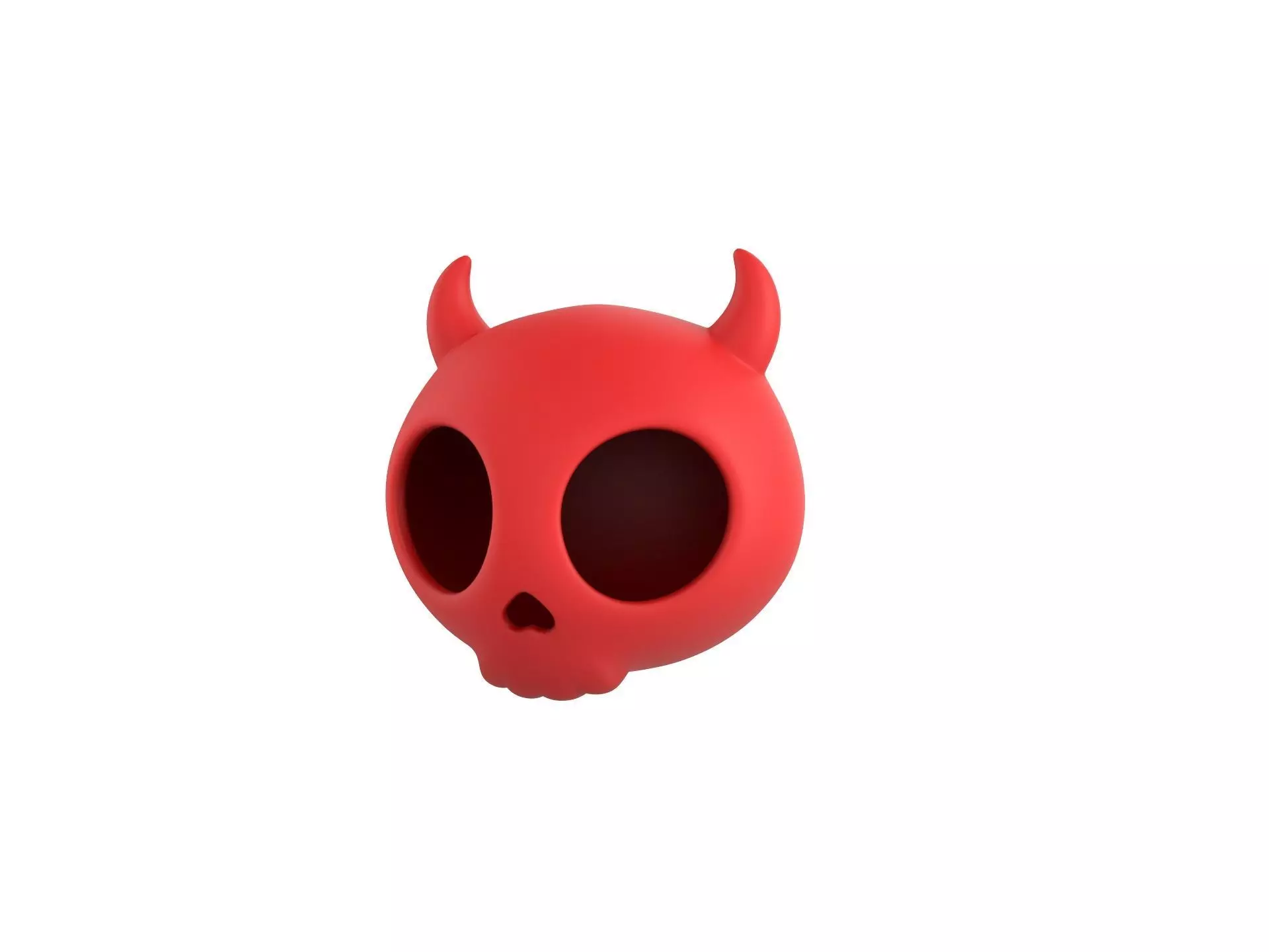 Cartoon Devil Skull 3D model_0