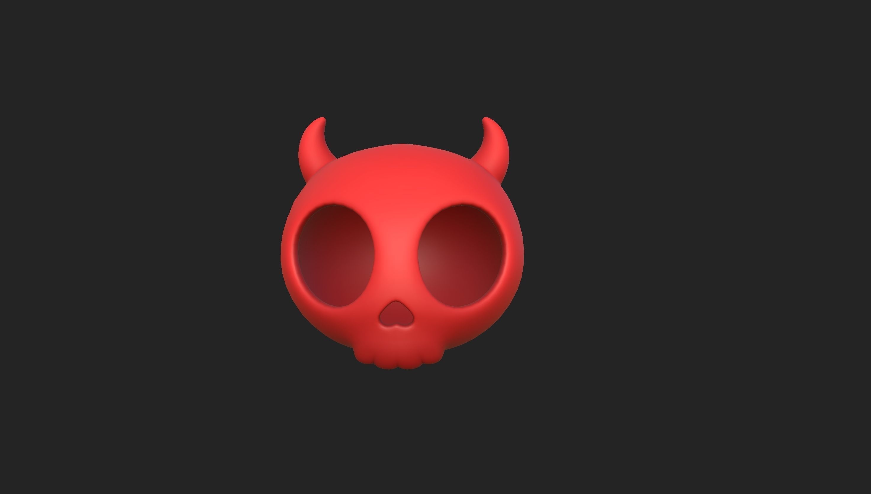 Cartoon Devil Skull 3D model_15