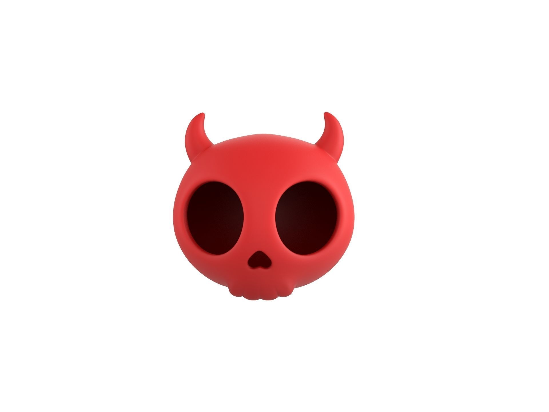 Cartoon Devil Skull 3D model_1