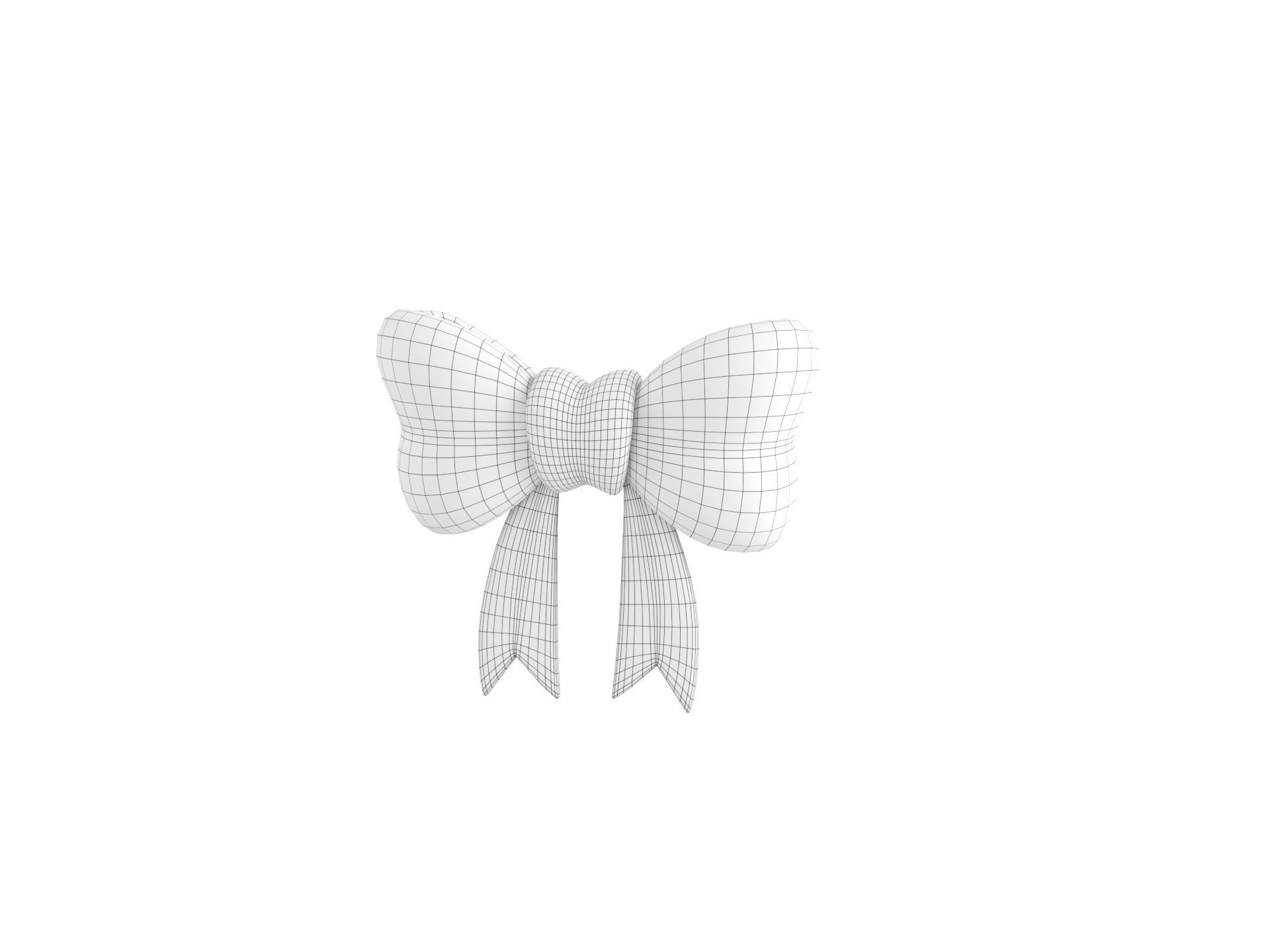 Cartoon Gift Bow 3D model_29