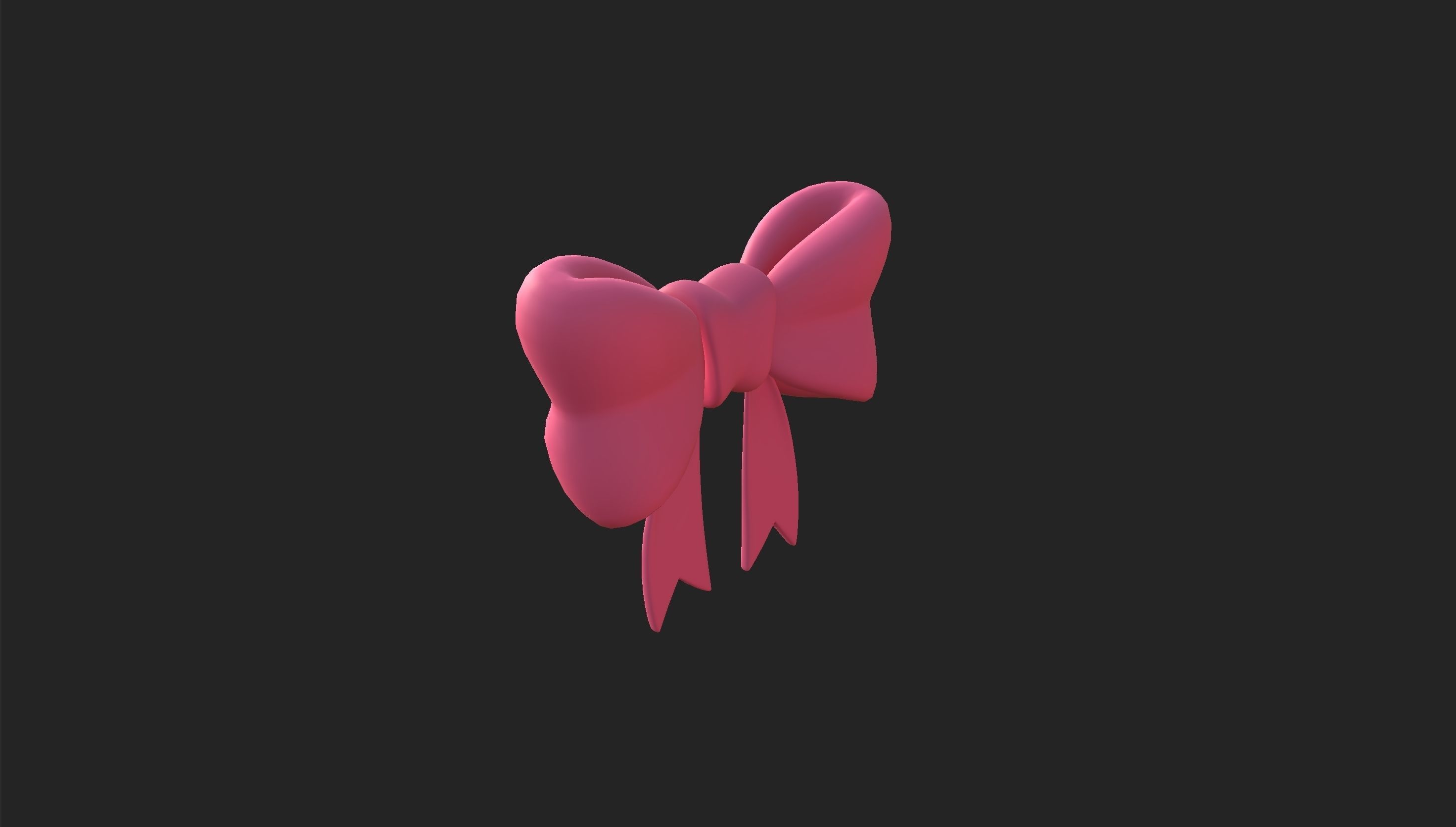 Cartoon Gift Bow 3D model_13