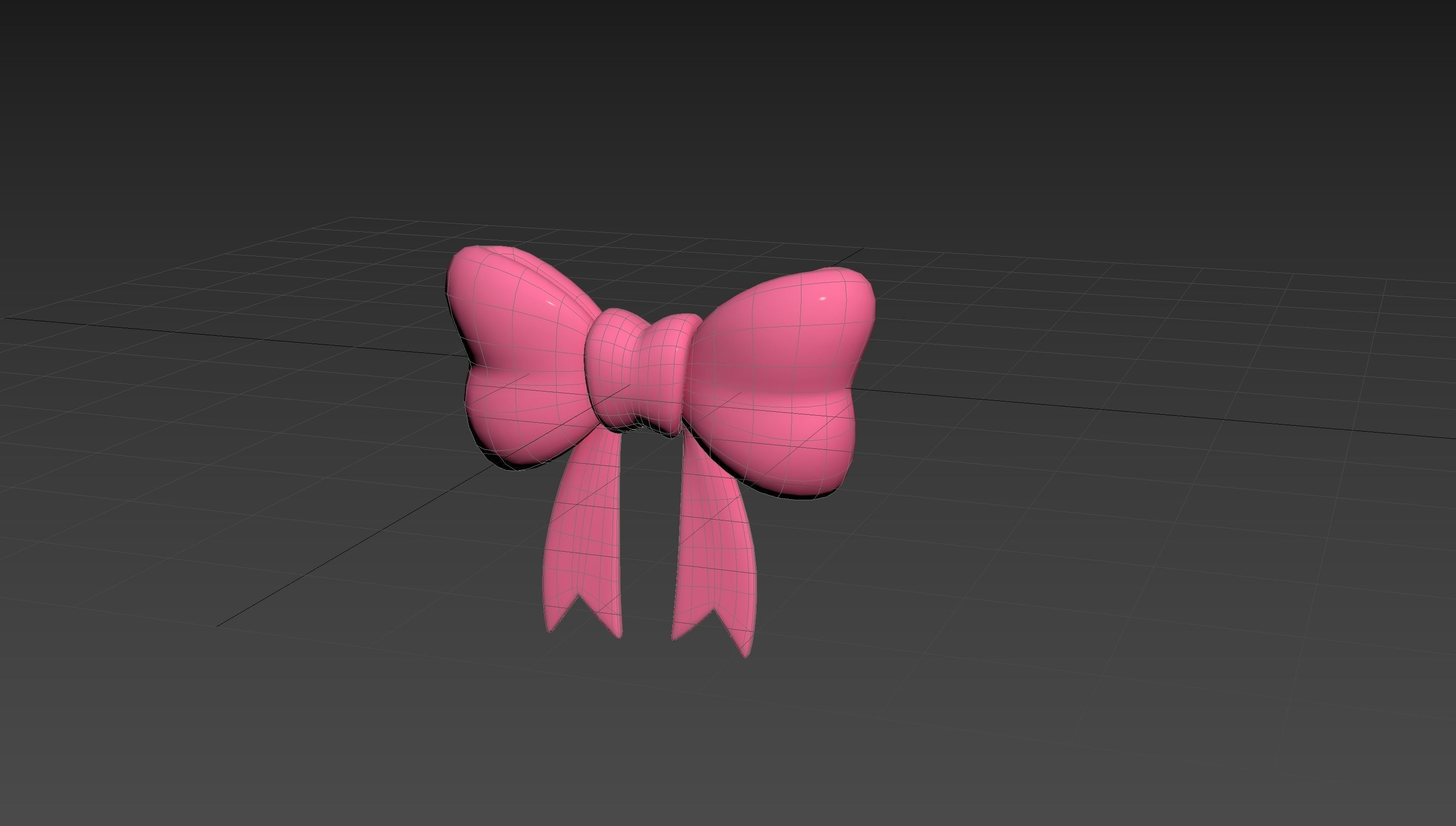Cartoon Gift Bow 3D model_30