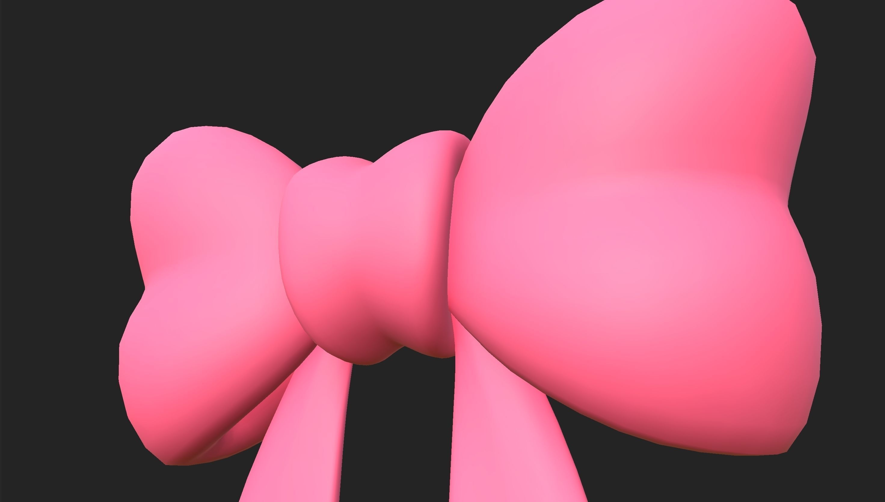 Cartoon Gift Bow 3D model_17