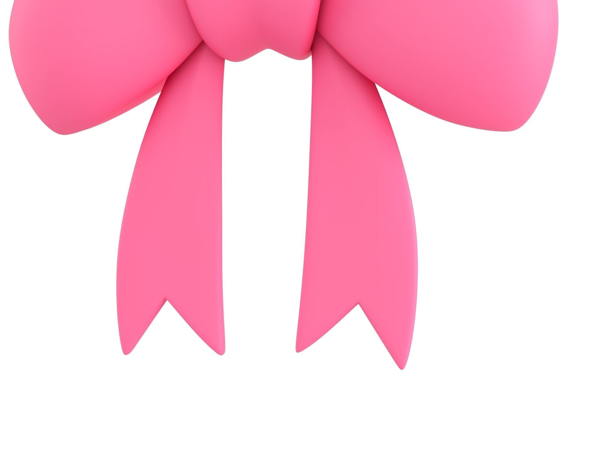 Cartoon Gift Bow 3D model_7