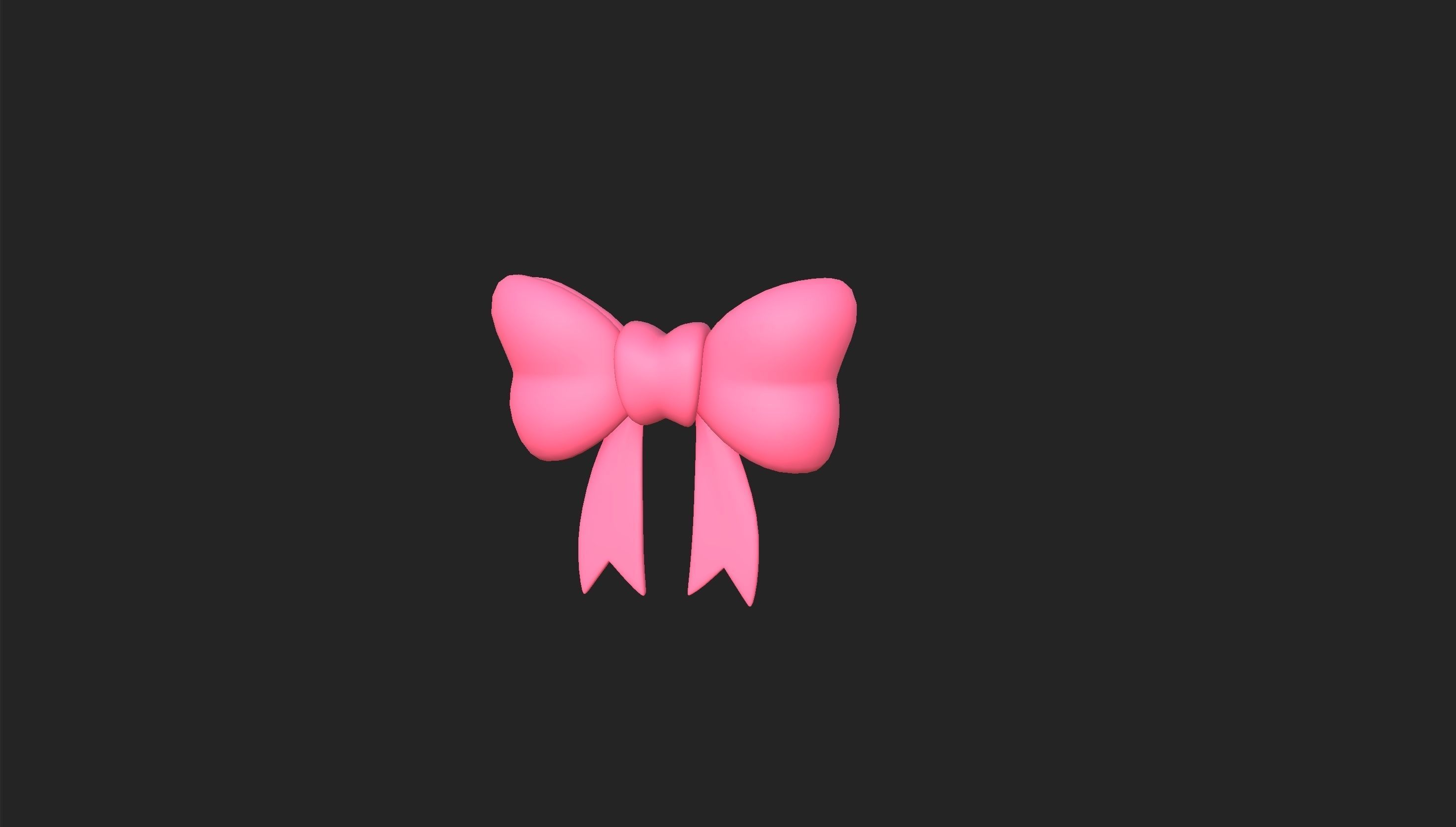 Cartoon Gift Bow 3D model_10