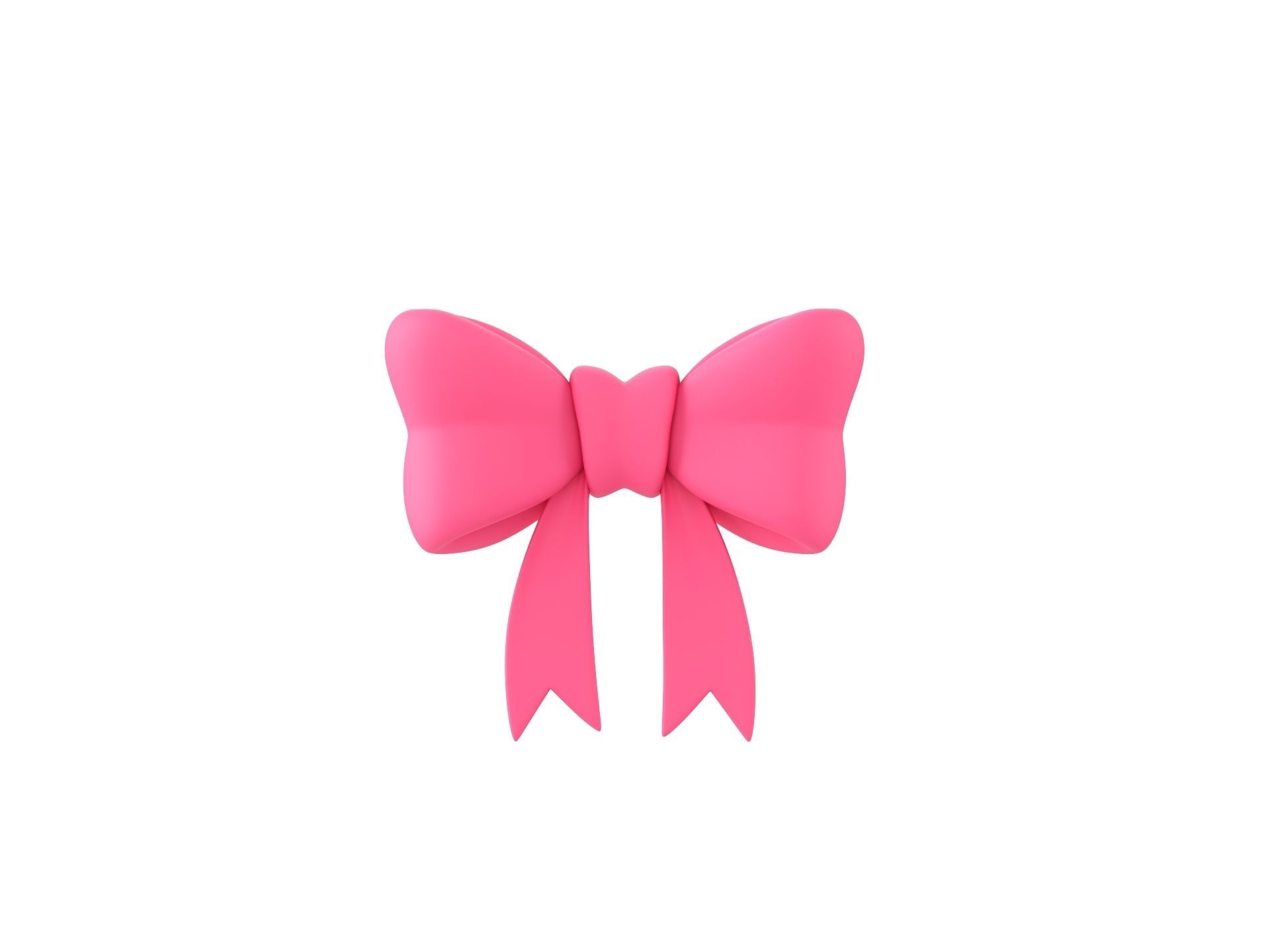 Cartoon Gift Bow 3D model_5