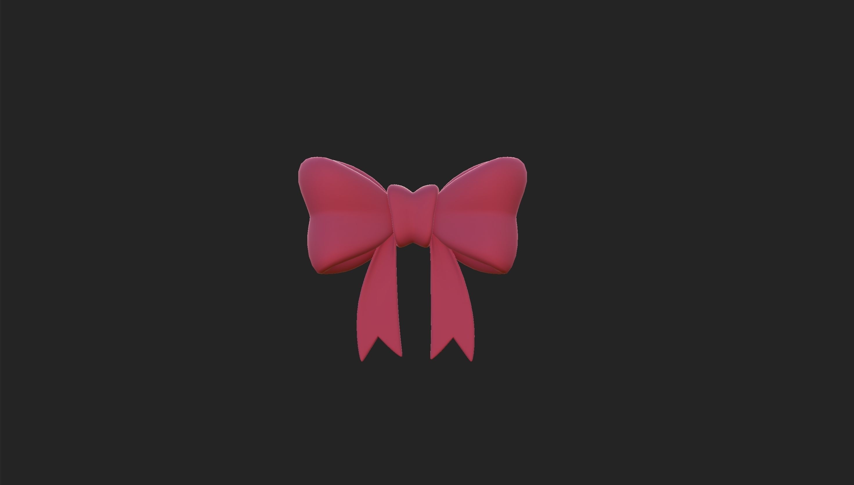 Cartoon Gift Bow 3D model_11