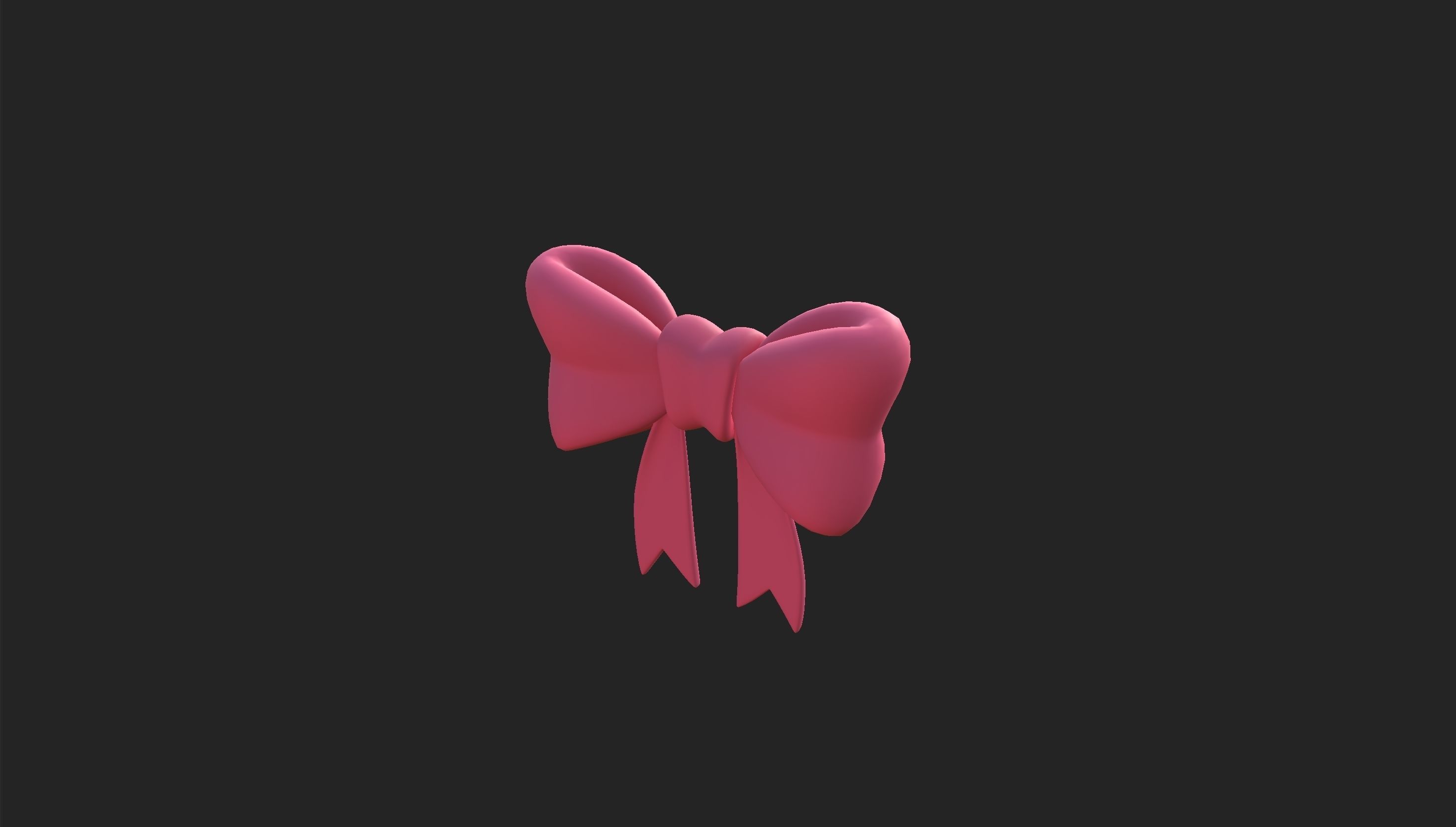 Cartoon Gift Bow 3D model_27