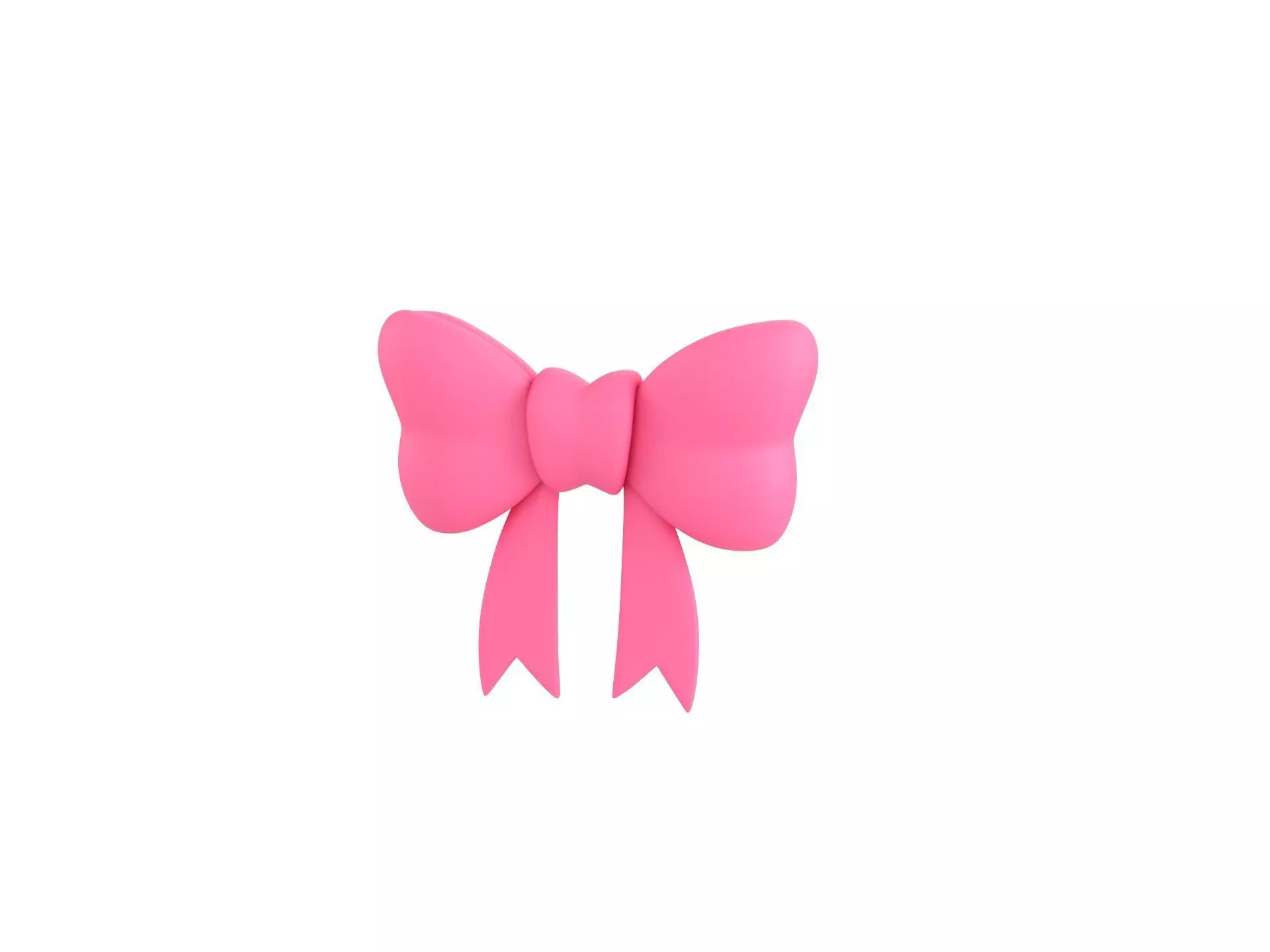 Cartoon Gift Bow 3D model_0