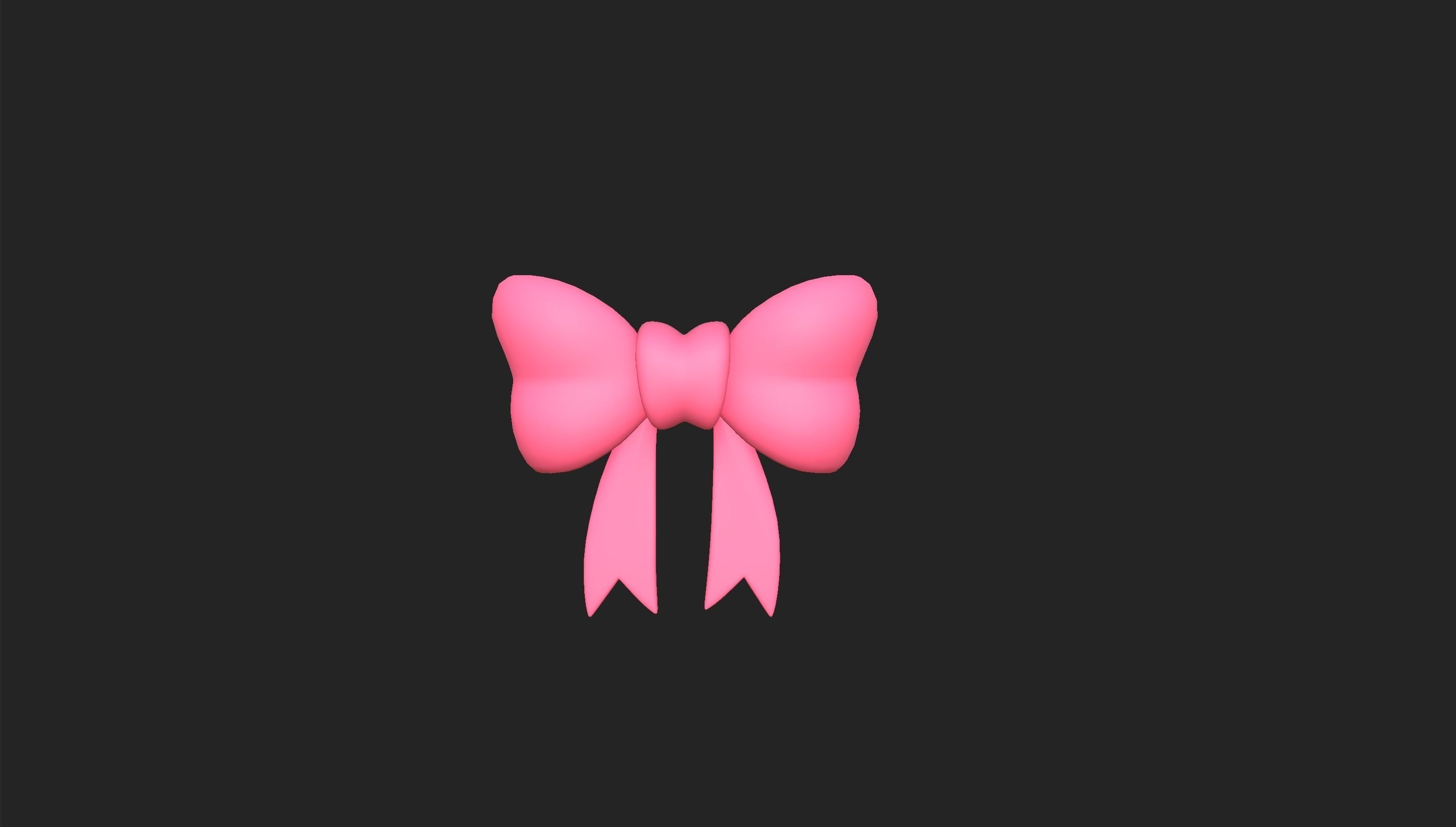 Cartoon Gift Bow 3D model_20