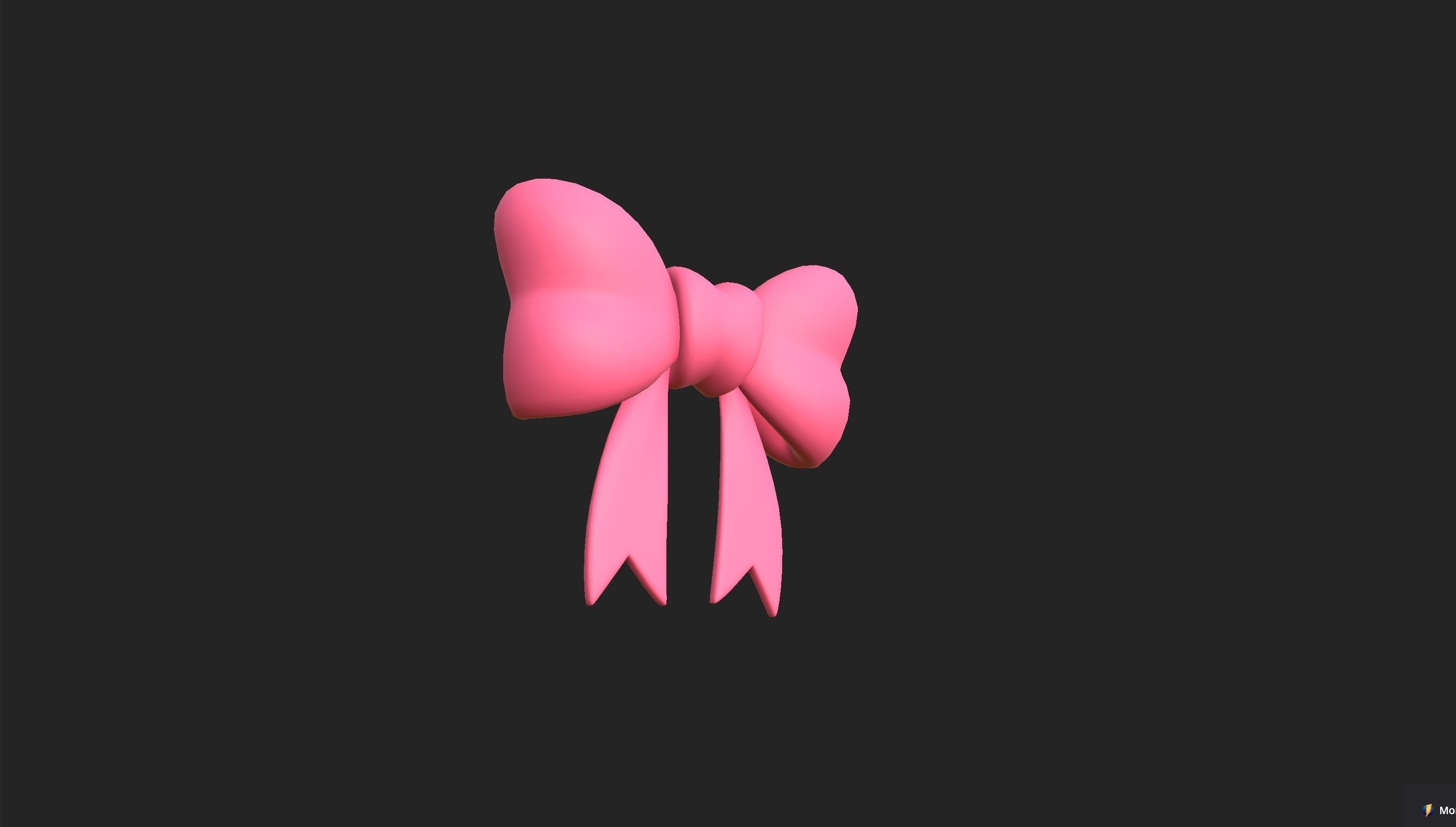 Cartoon Gift Bow 3D model_22