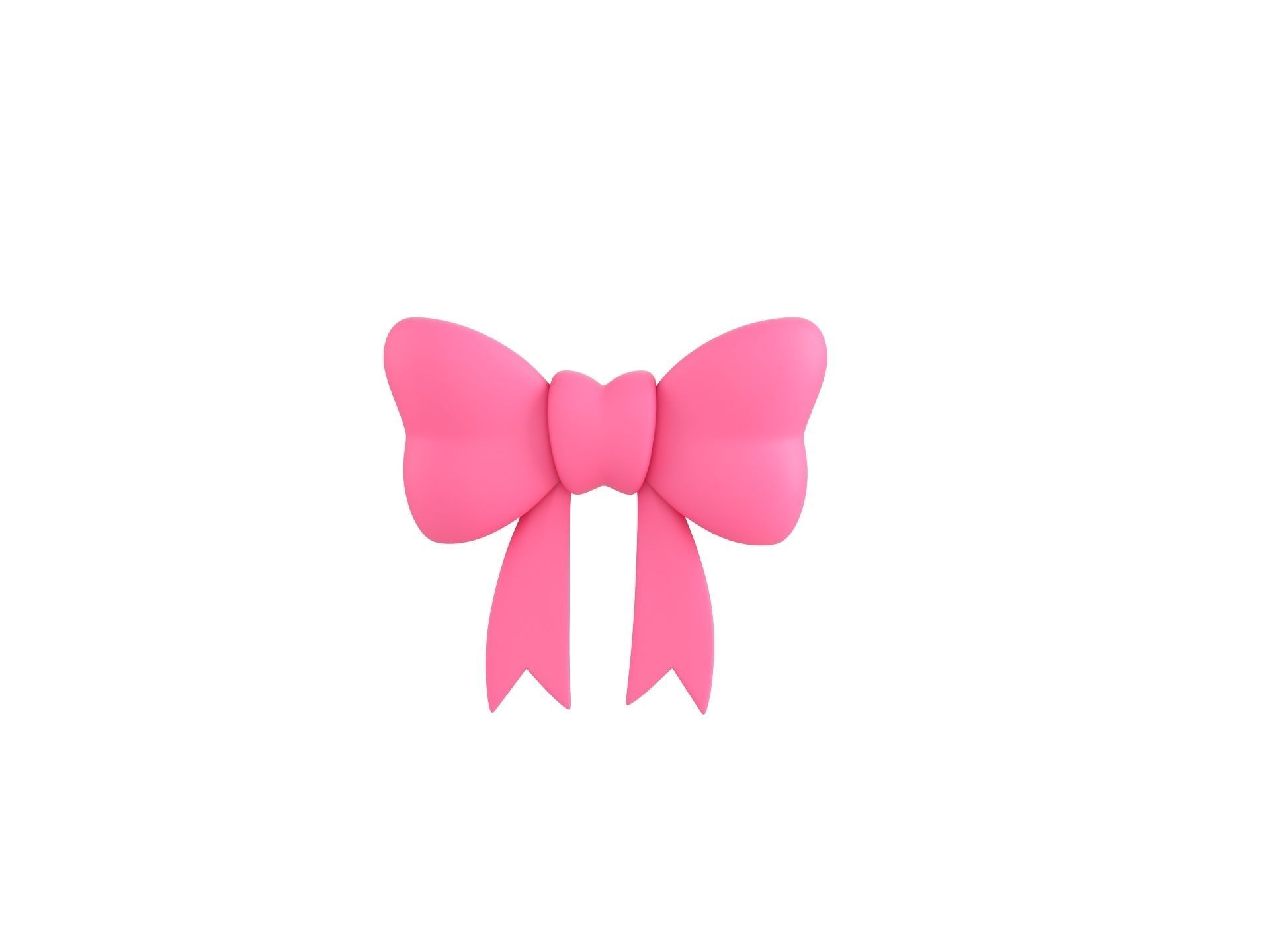 Cartoon Gift Bow 3D model_1