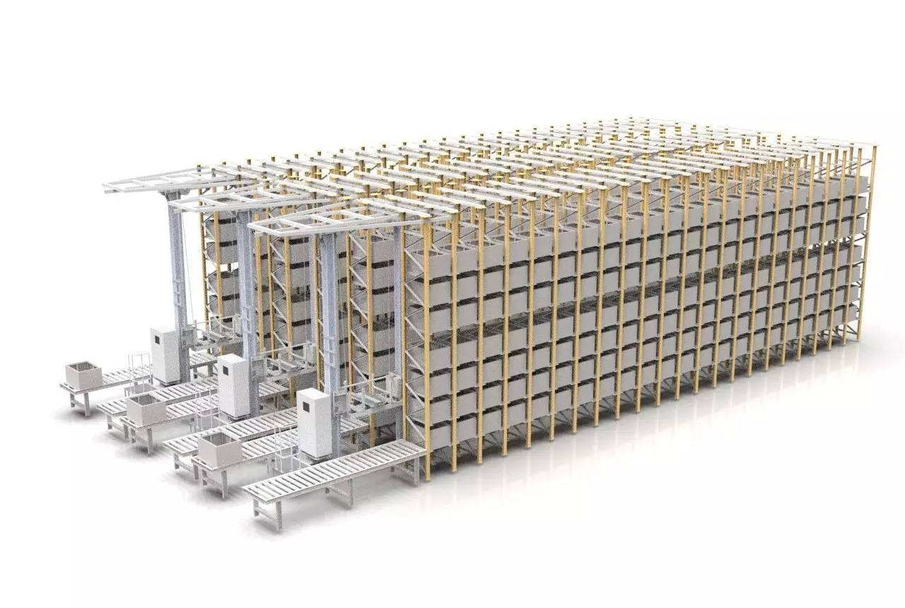 3D Design of Automated Storage and Retrieval System 3D model_0