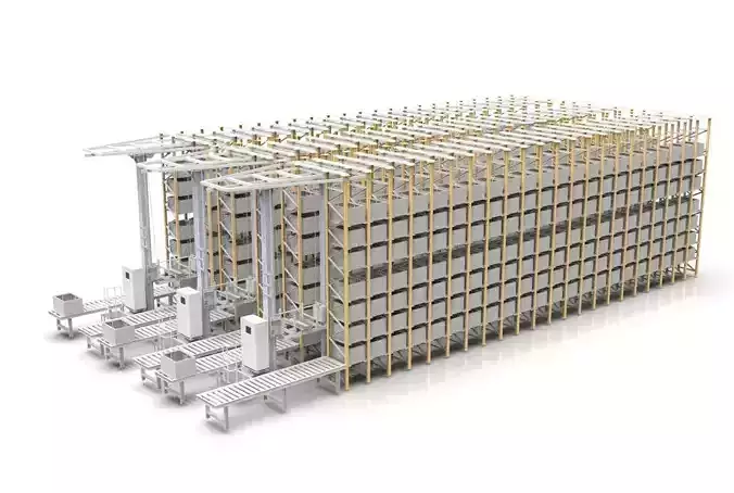 3D Design of Automated Storage and Retrieval System 3D model
