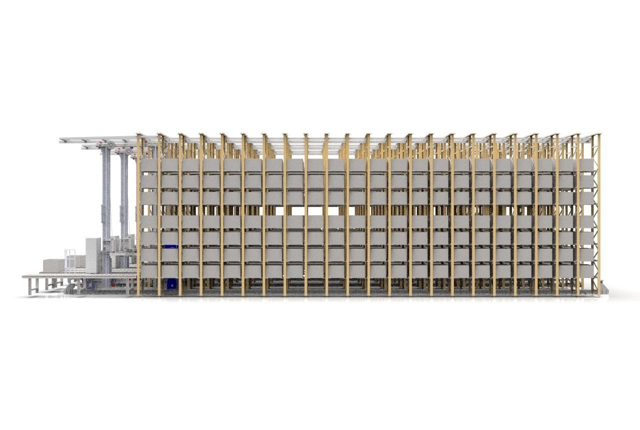 3D Design of Automated Storage and Retrieval System 3D model_1