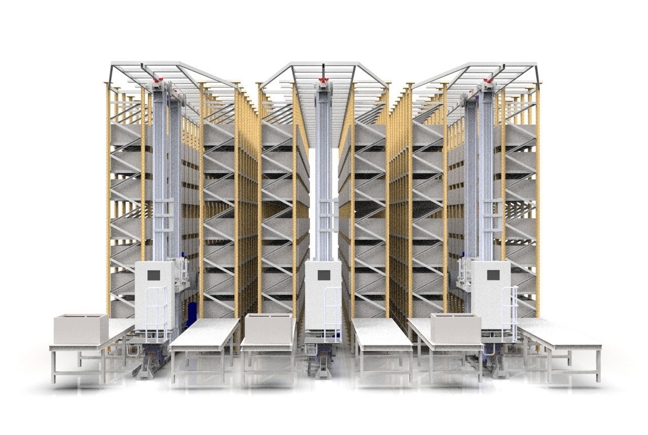 3D Design of Automated Storage and Retrieval System 3D model_2