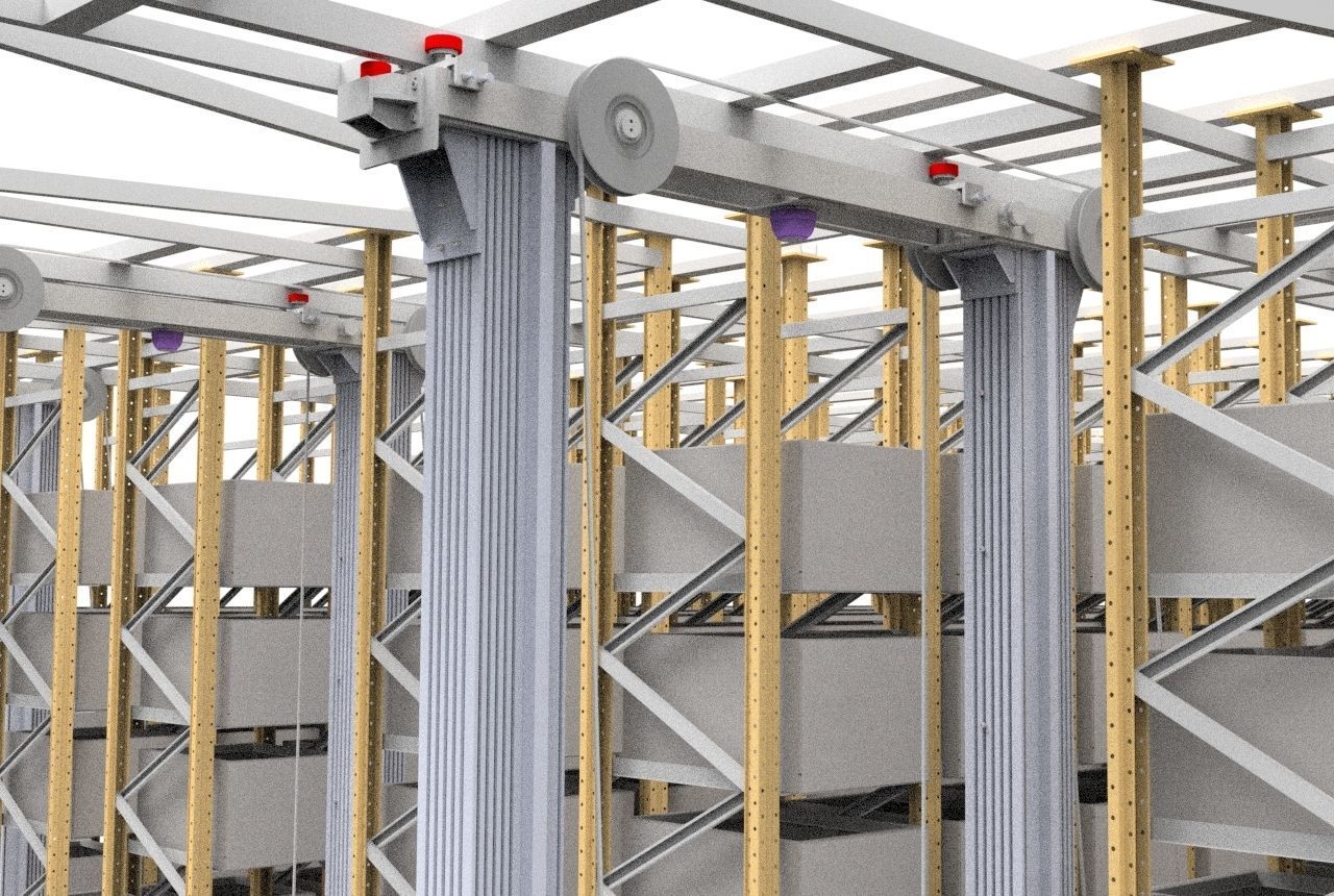 3D Design of Automated Storage and Retrieval System 3D model_4