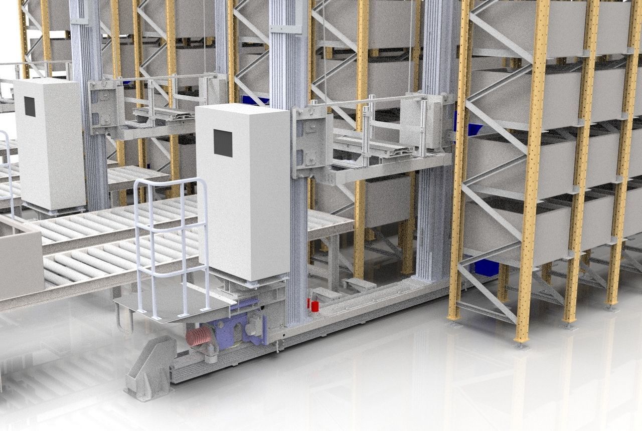 3D Design of Automated Storage and Retrieval System 3D model_3