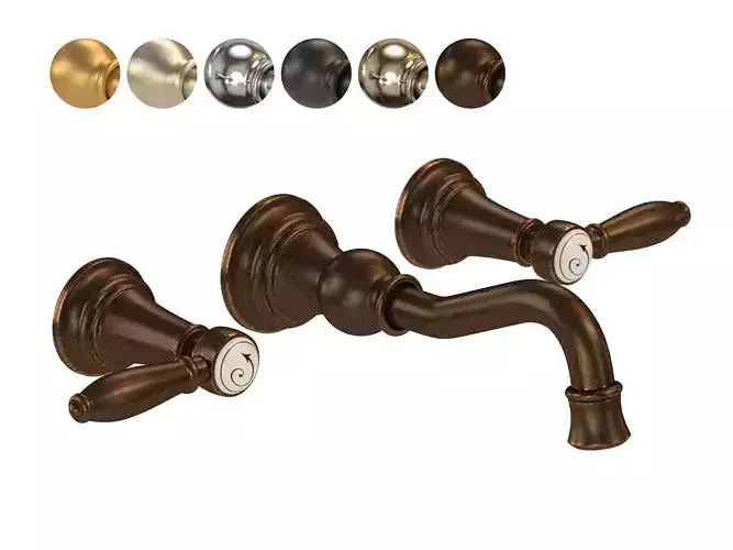 Moen Weymouth Wall Mounted Widespread Bathroom Faucet