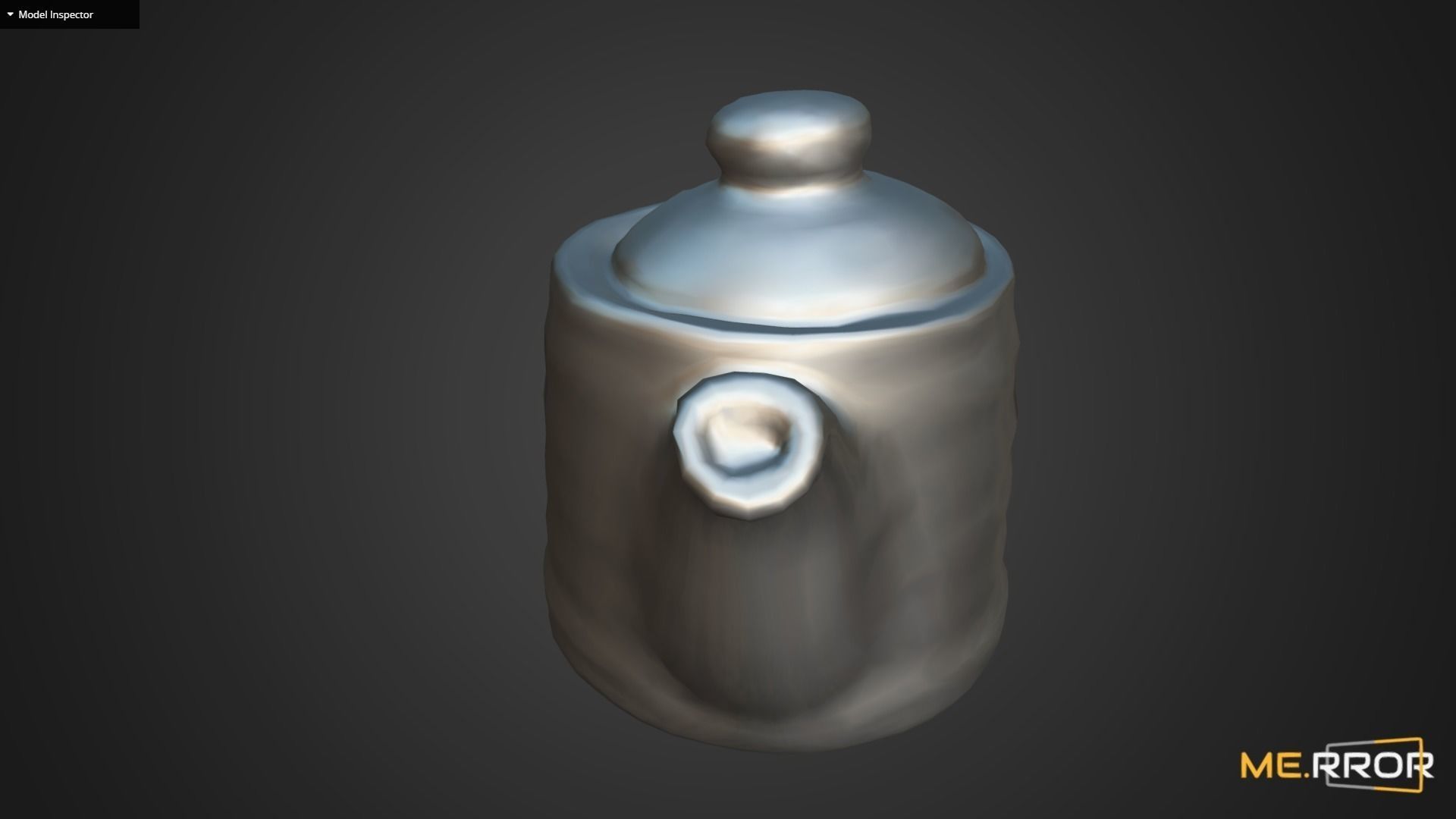 Game Ready Korean Teapot Low-poly 3D model_8