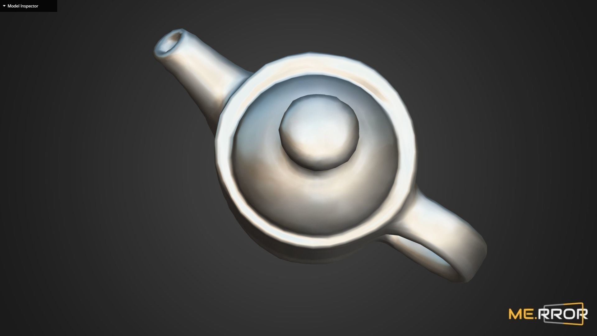 Game Ready Korean Teapot Low-poly 3D model_7