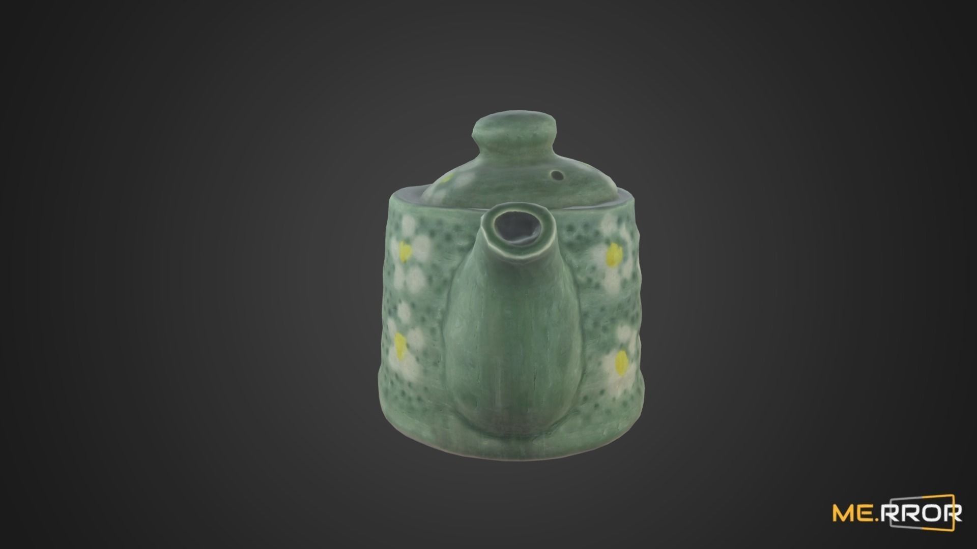 Game Ready Korean Teapot Low-poly 3D model_4