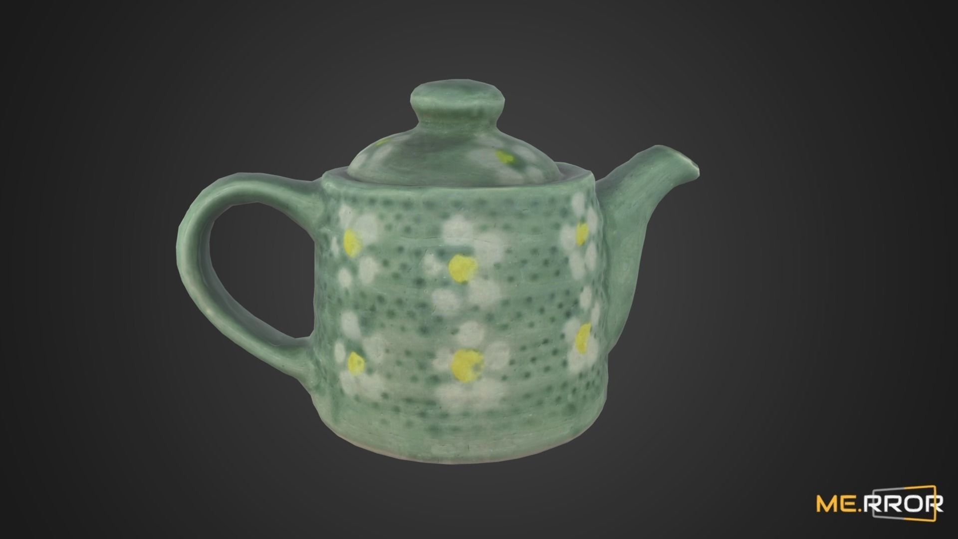 Game Ready Korean Teapot Low-poly 3D model_2
