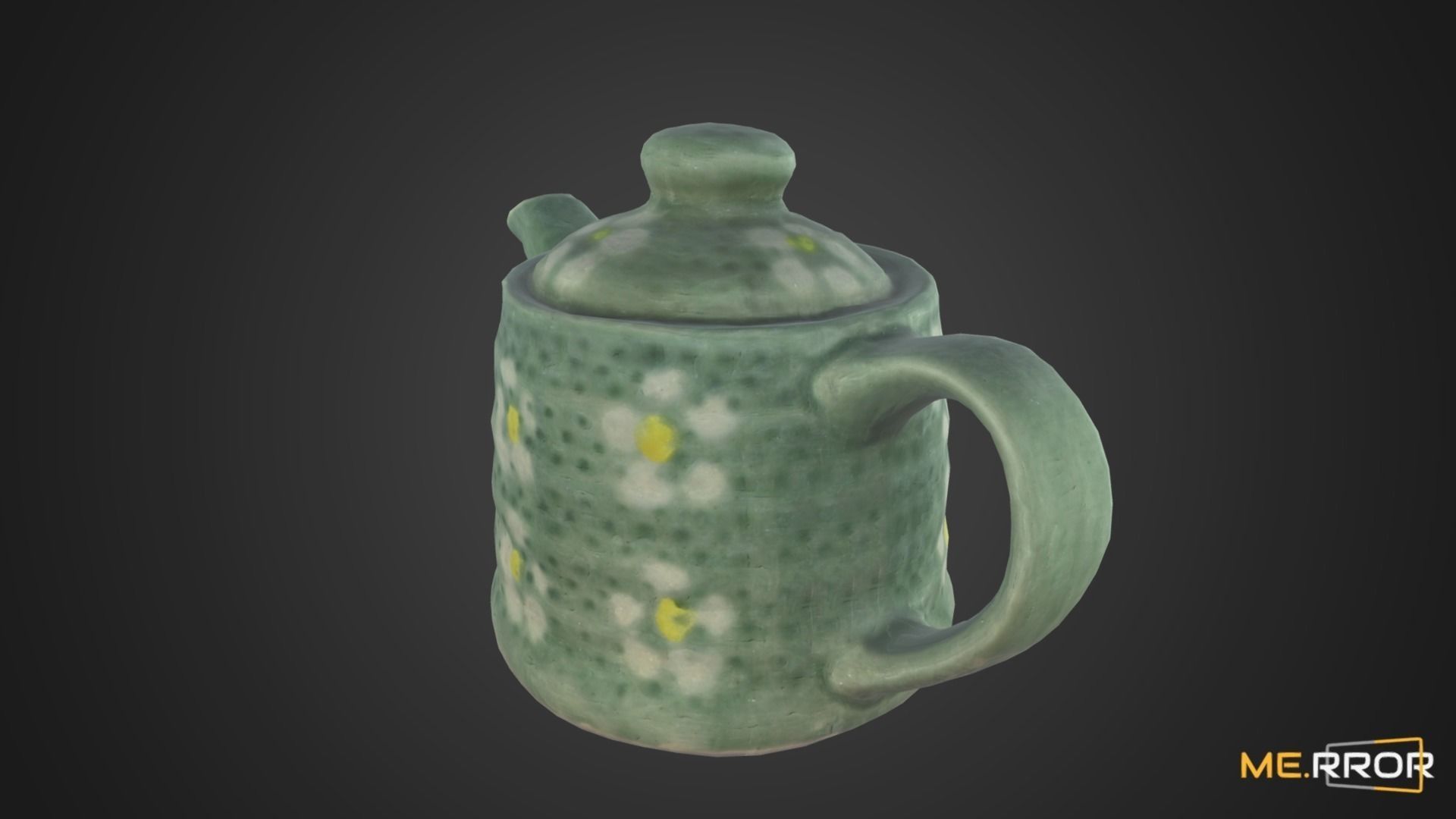Game Ready Korean Teapot Low-poly 3D model_1