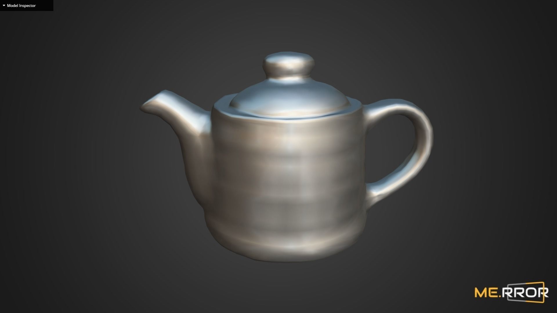 Game Ready Korean Teapot Low-poly 3D model_6