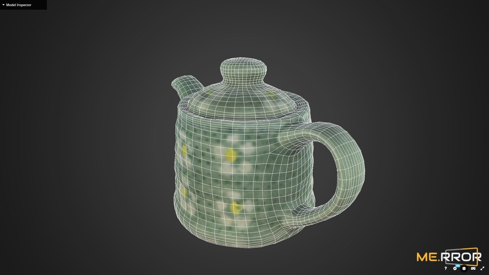 Game Ready Korean Teapot Low-poly 3D model_11