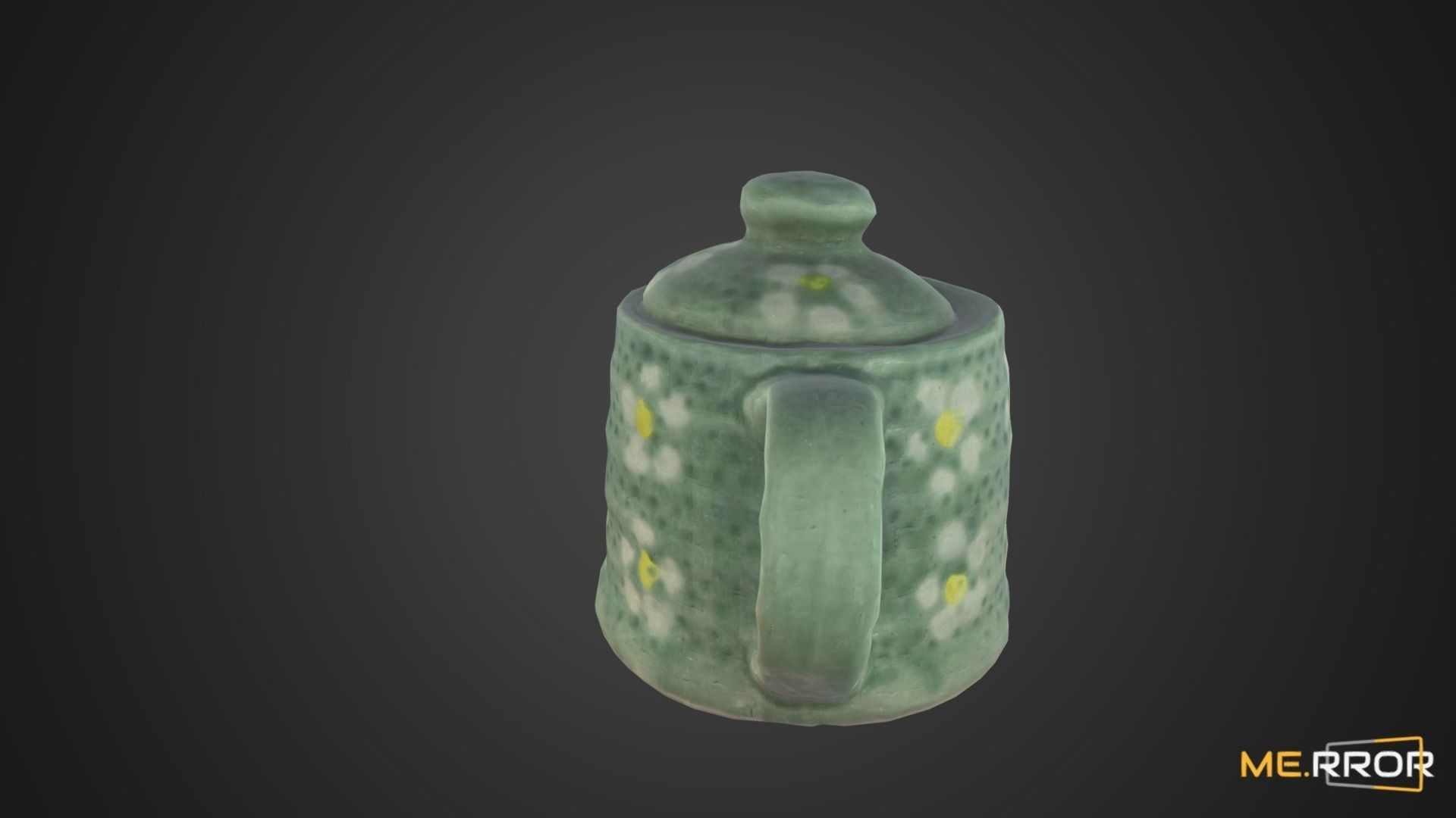 Game Ready Korean Teapot Low-poly 3D model_5