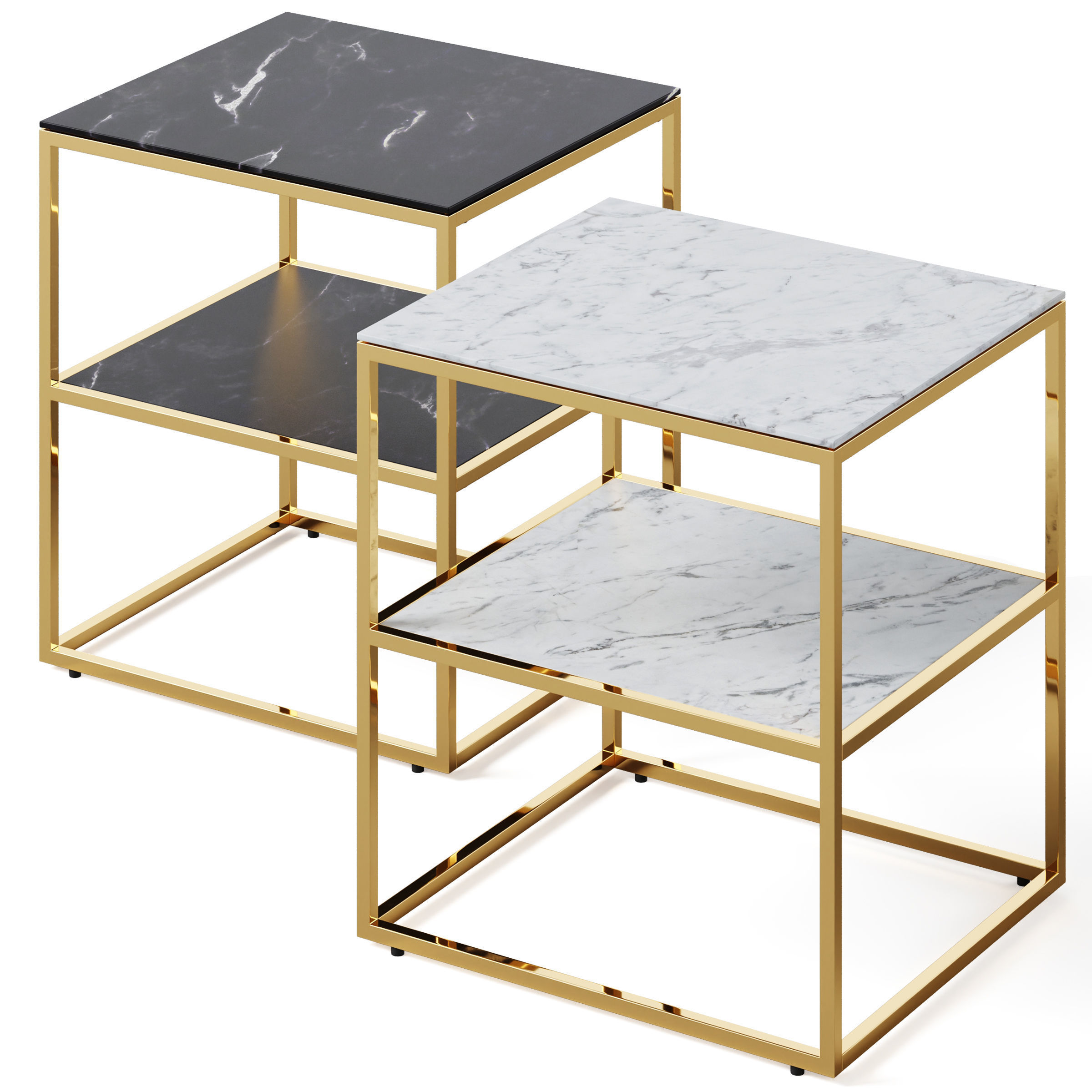 Bedside table Alisma by Actona 3D model_1