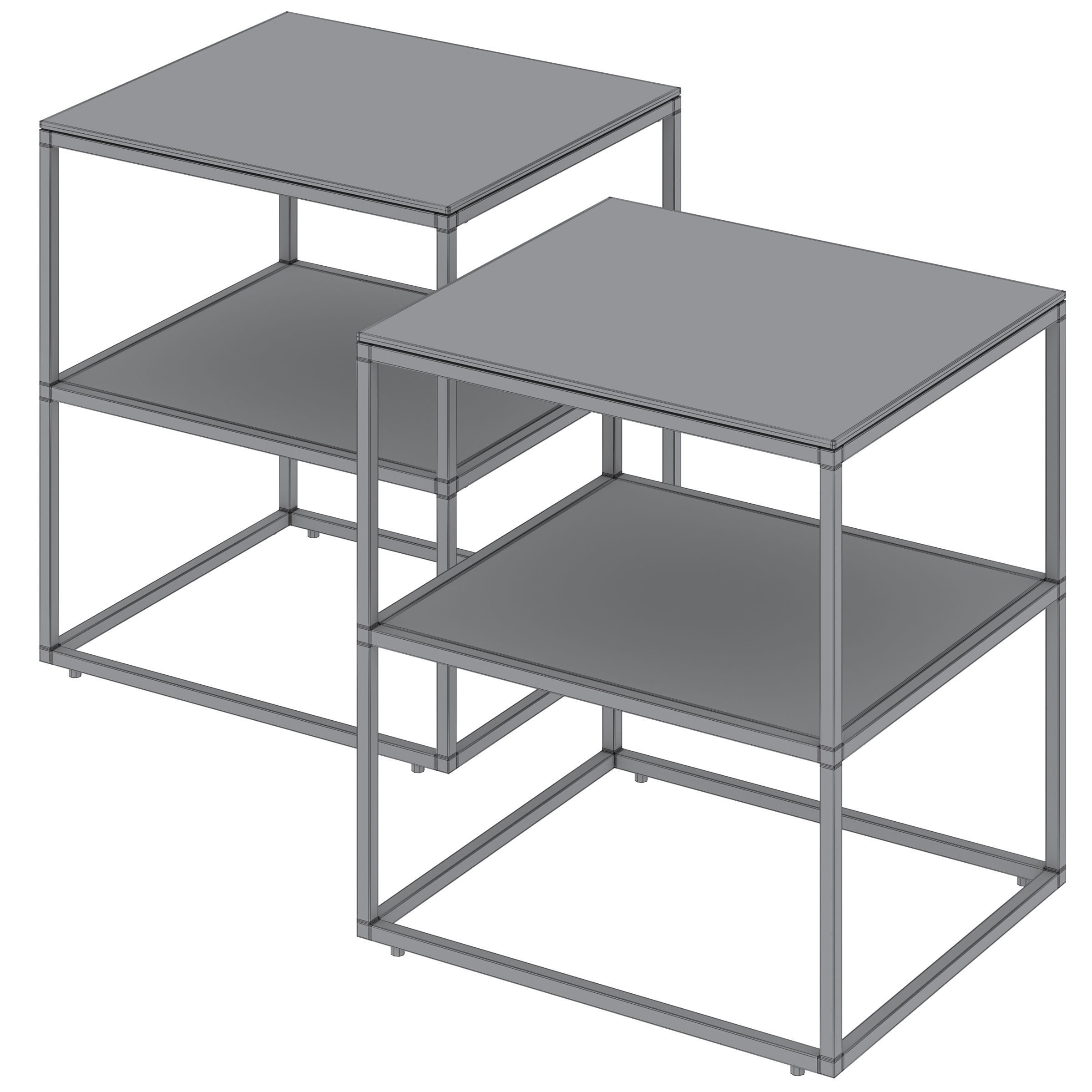 Bedside table Alisma by Actona 3D model_4