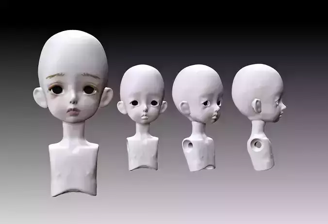 BJD head ball jointed doll STL